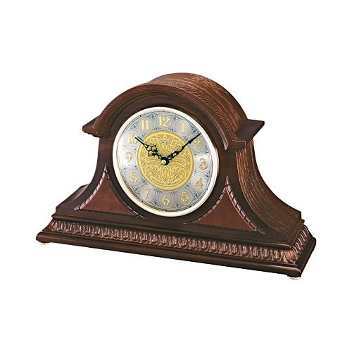 Seiko Oak and Brass Tambour Clock - QXJ003BLH
