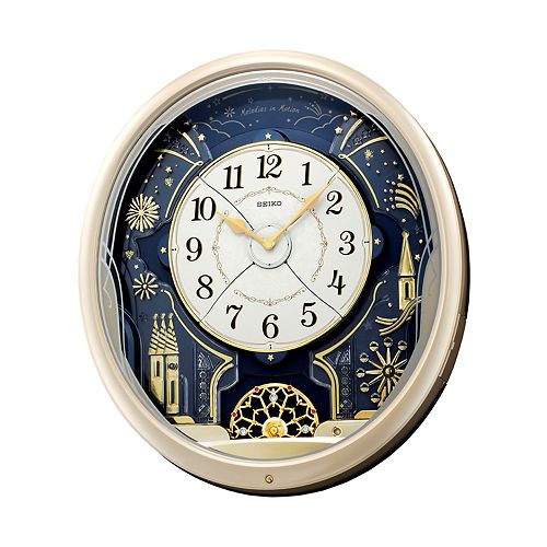 Seiko Melodies in Motion Crystal LED Fireworks Musical Wall Clock QXM239SRH
