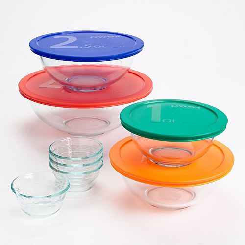 pyrex mixing bowls with lids