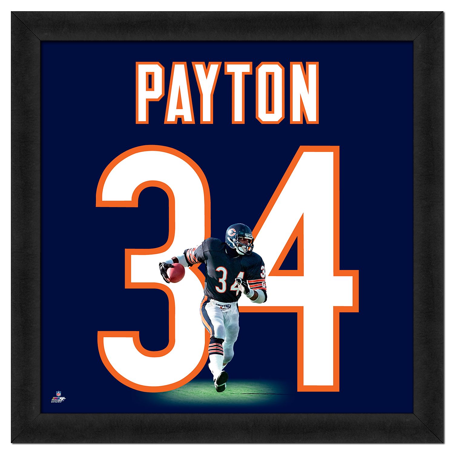 framed walter payton jersey