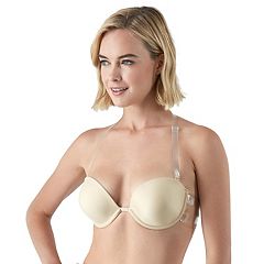 Women's Strapless Backless Clear Back Straps Full Figure Coverage Minimizer Convertible  Bras for Wedding Plus Size 