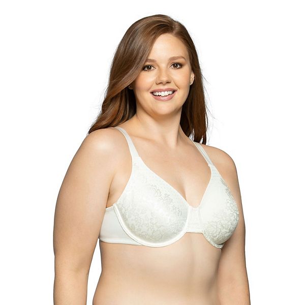 Women's Vanity Fair 76080 Beauty Back Full Figure Minimizer Underwire Bra (Coconut White Lace 38DDD)