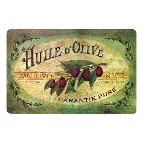 Vintage Olive Oil Kitchen Mat