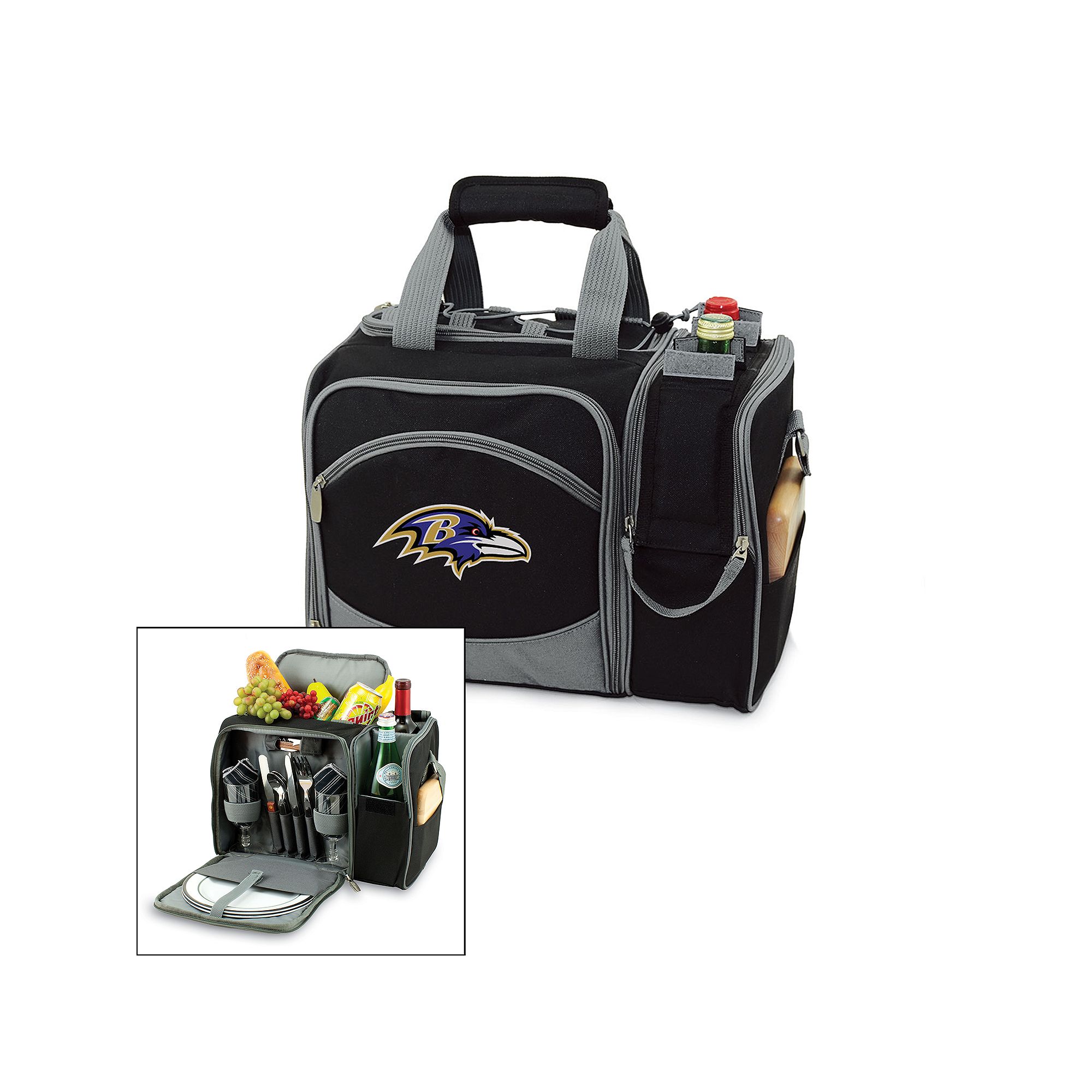Picnic Time Baltimore Ravens Malibu Insulated Picnic Cooler, Black
