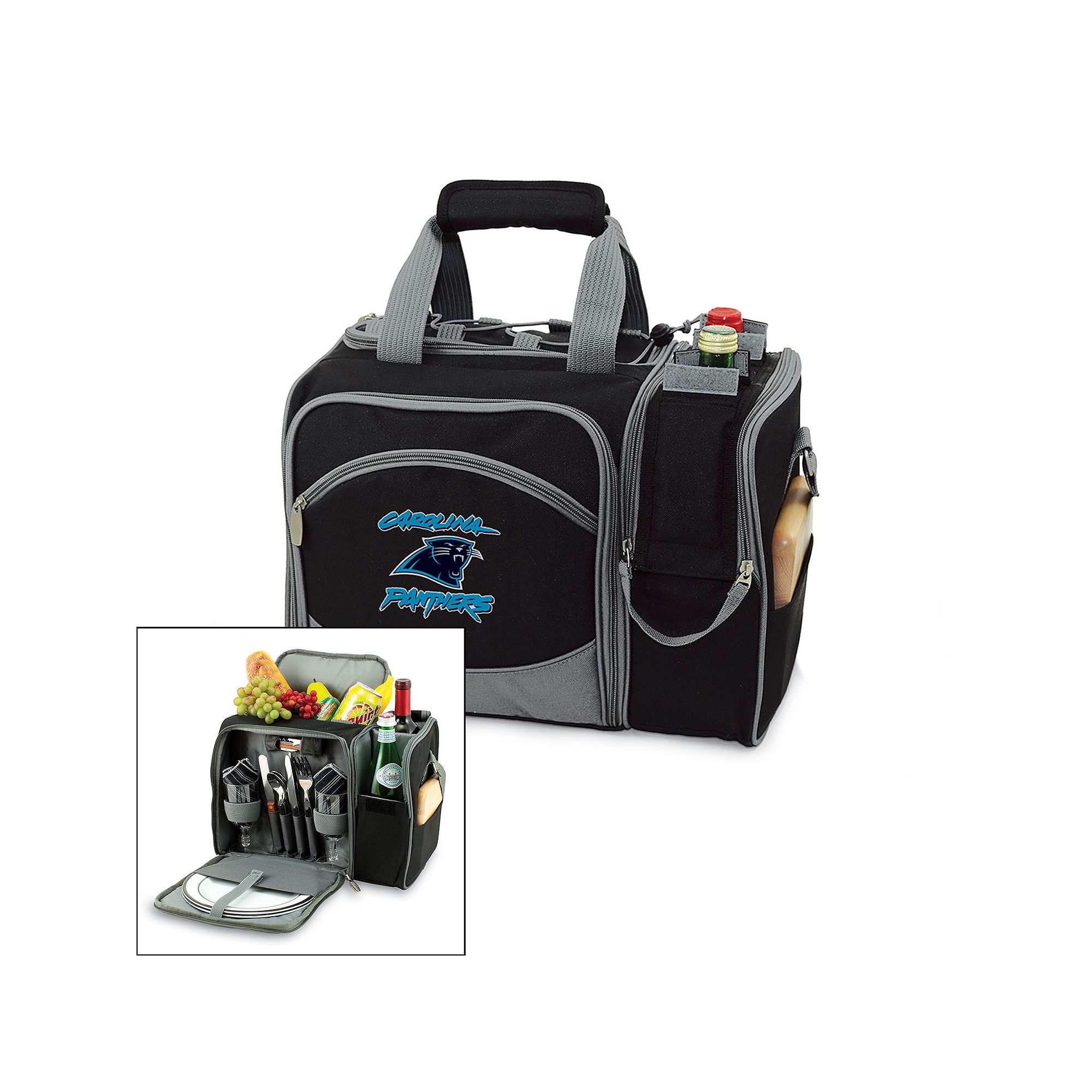 Picnic Time Carolina Panthers Malibu Insulated Picnic Cooler, Black