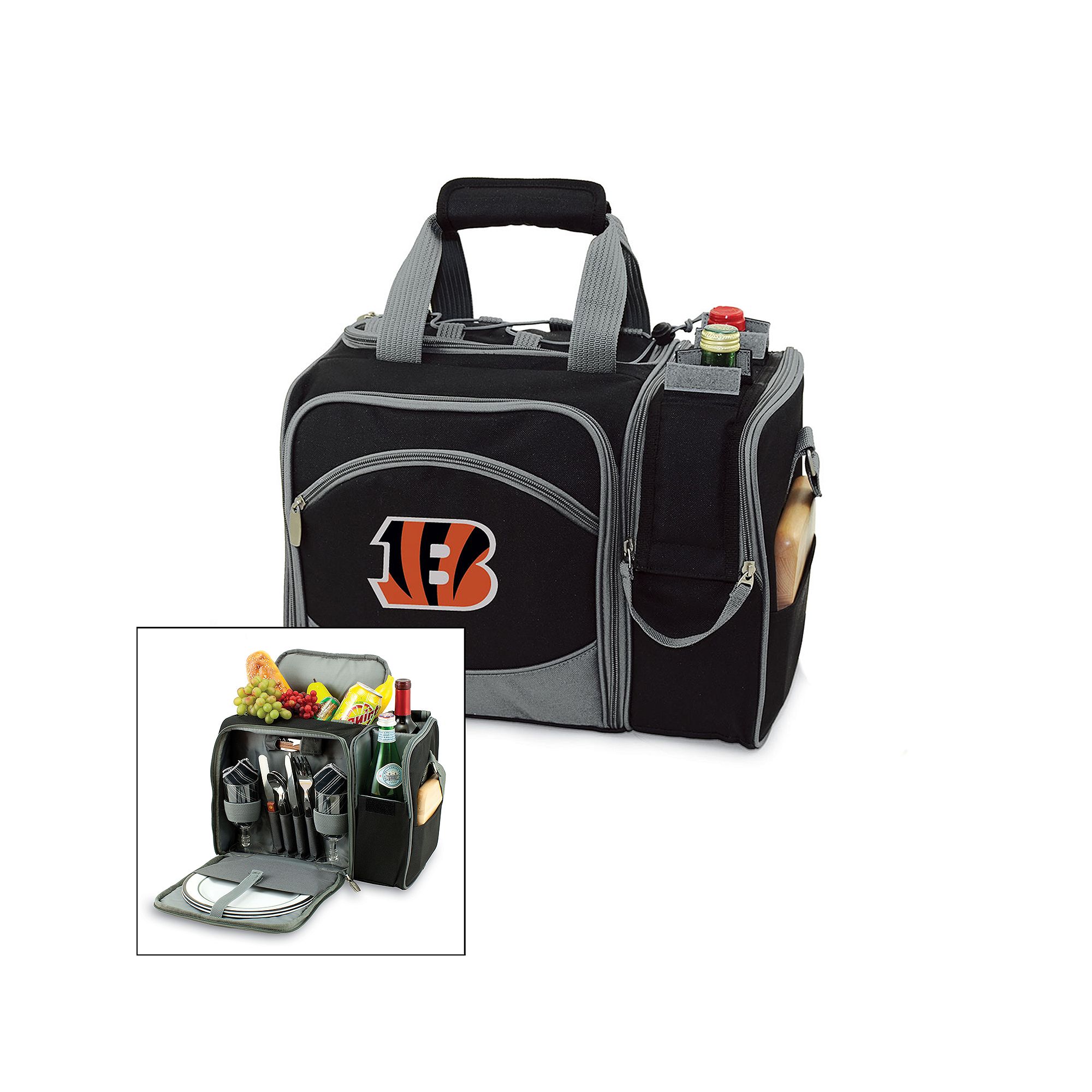 Picnic Time Cincinnati Bengals Malibu Insulated Picnic Cooler, Black