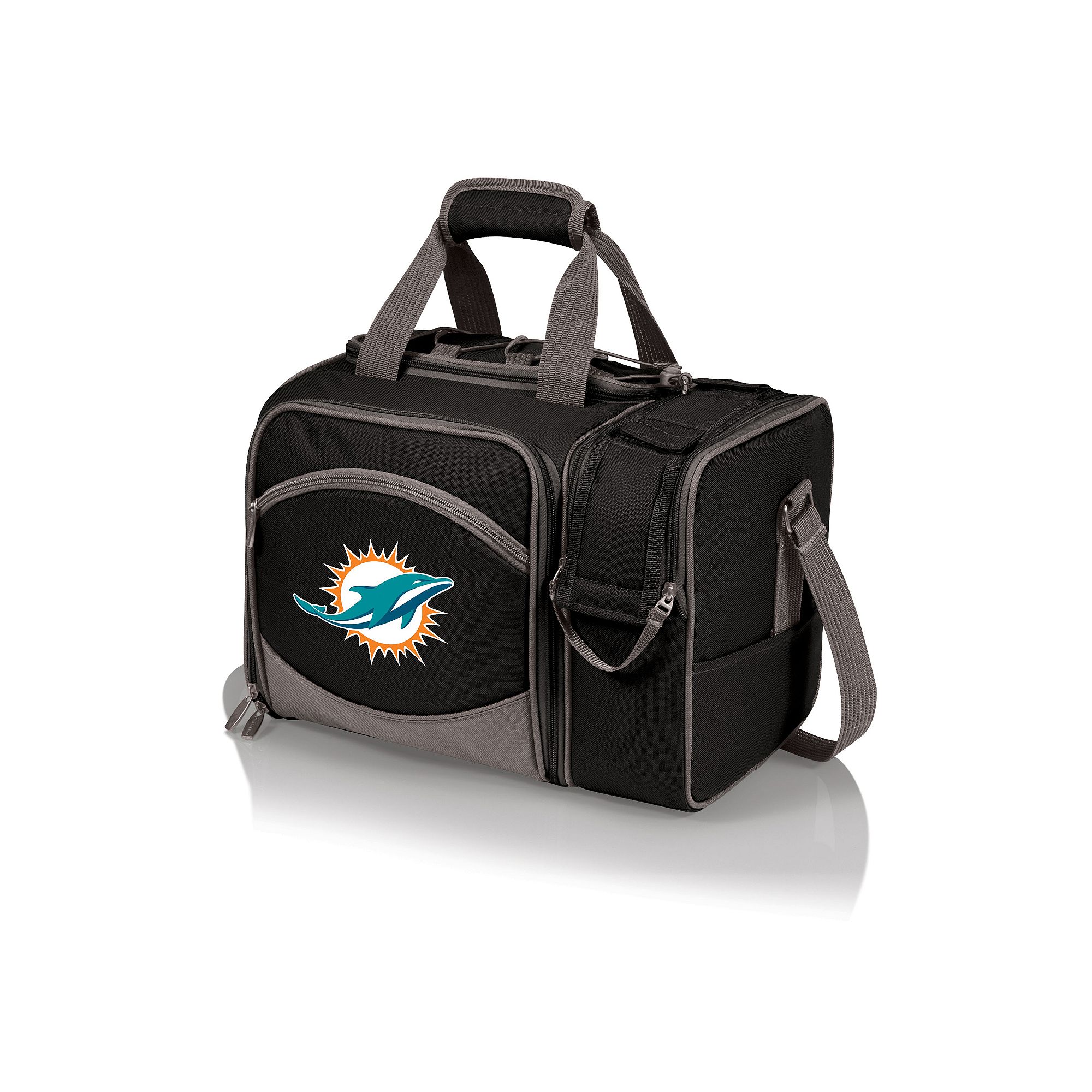 Picnic Time Miami Dolphins Malibu Insulated Picnic Cooler, Black