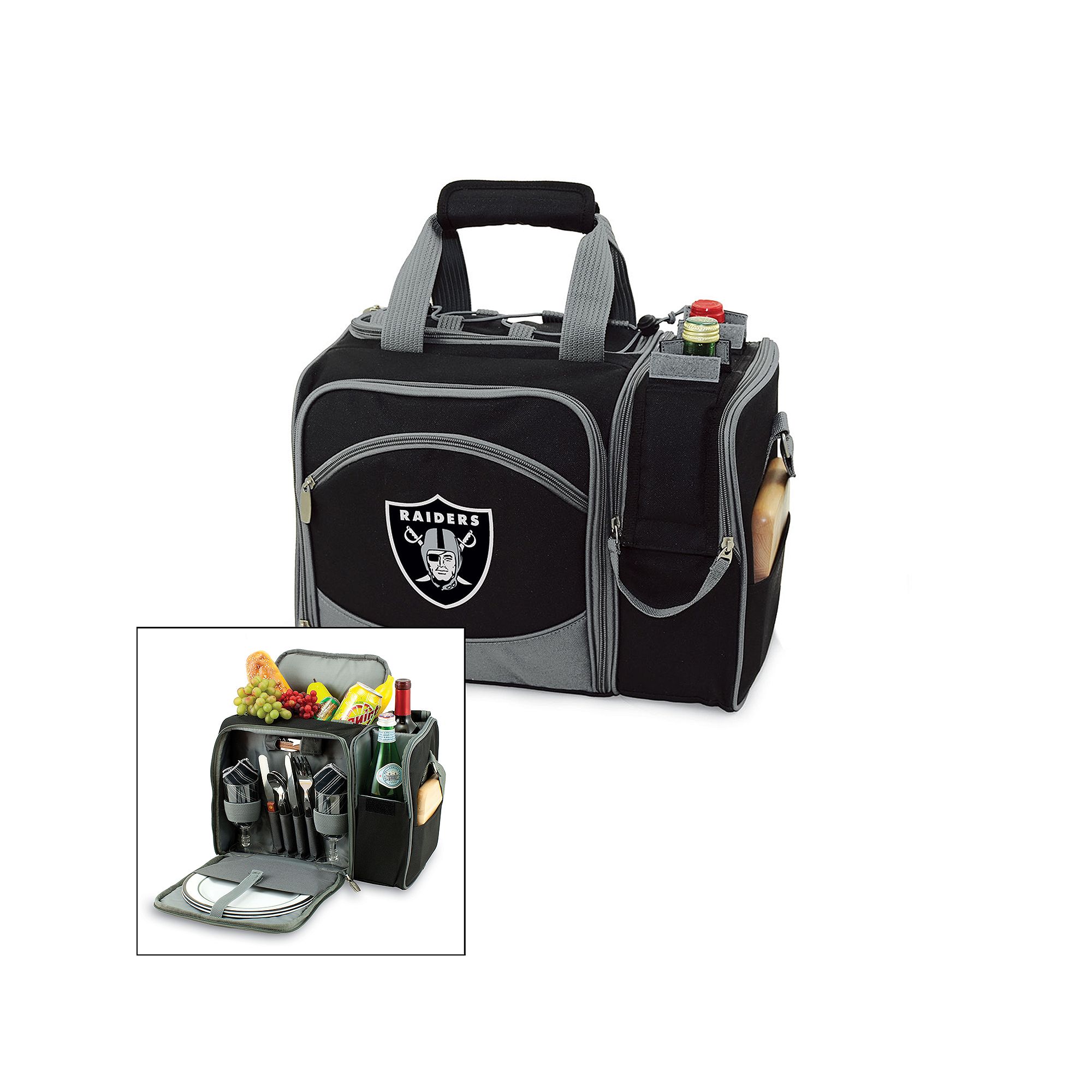 Picnic Time Oakland Raiders Malibu Insulated Picnic Cooler, Black