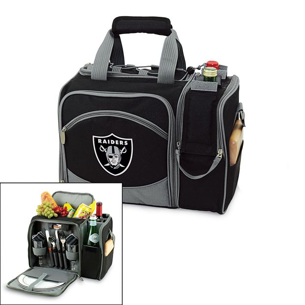 PICNIC TIME NFL Oakland Raiders Malibu Insulated Shoulder Pack with Deluxe  Picnic Service for Two, Black : : Patio, Lawn & Garden