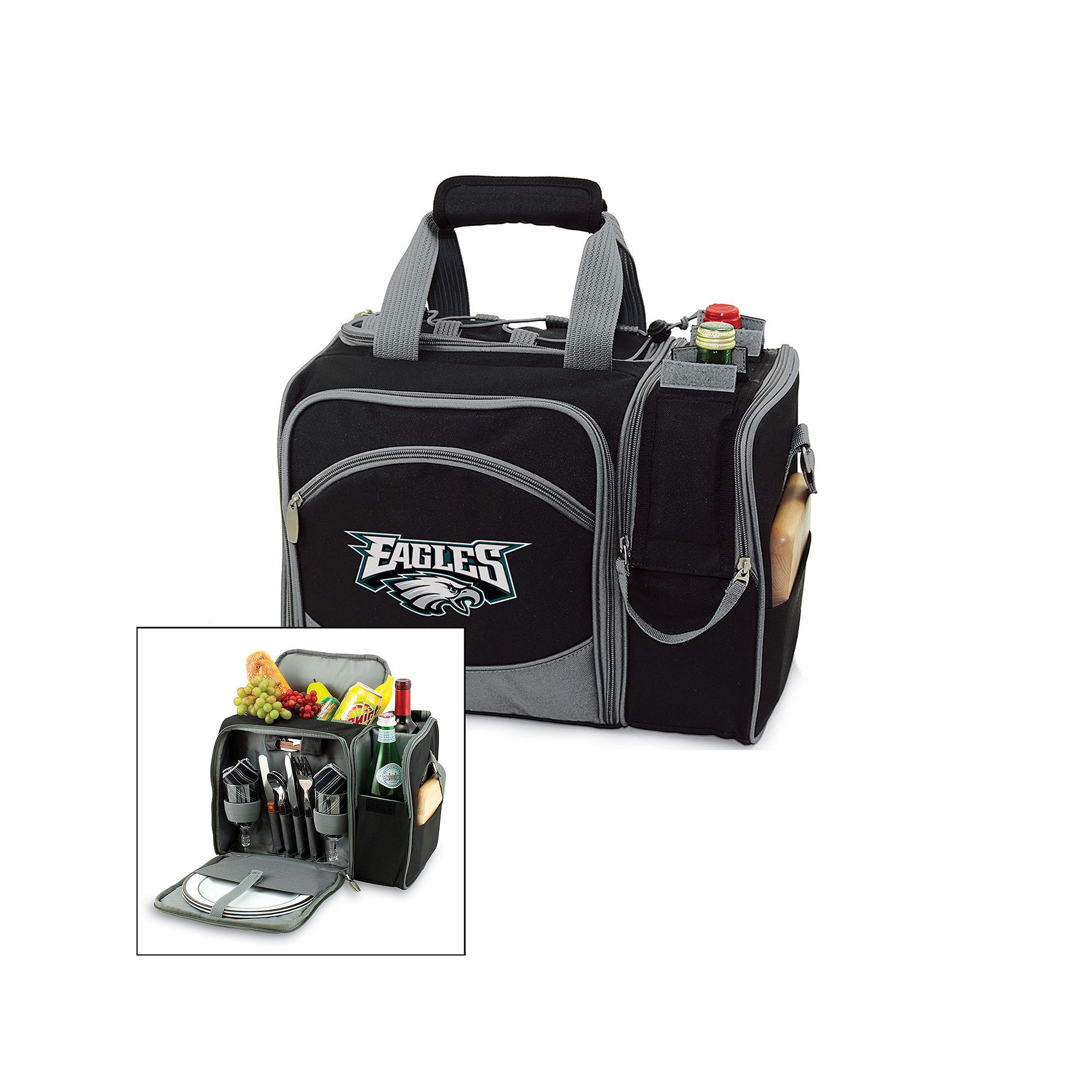 Picnic Time Philadelphia Eagles Malibu Insulated Picnic Cooler, Black