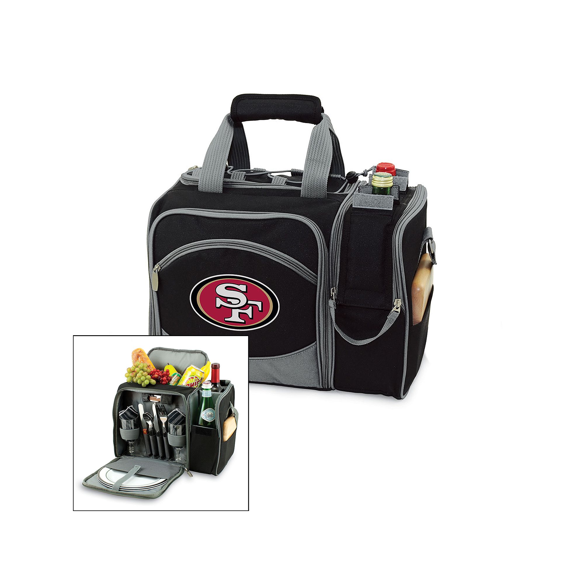 Picnic Time San Francisco 49ers Malibu Insulated Picnic Cooler, Black