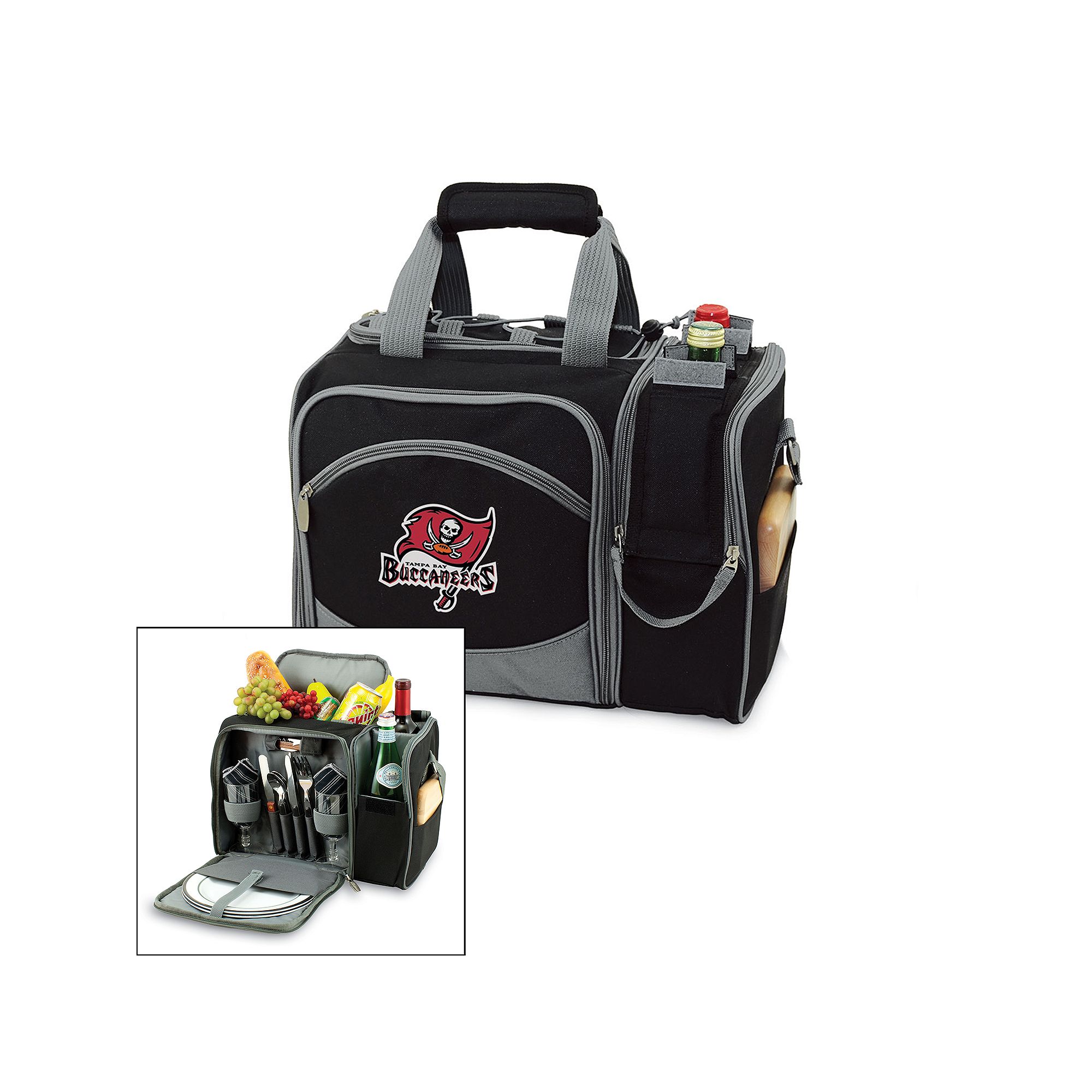 Picnic Time Tampa Bay Buccaneers Malibu Insulated Picnic Cooler, Black