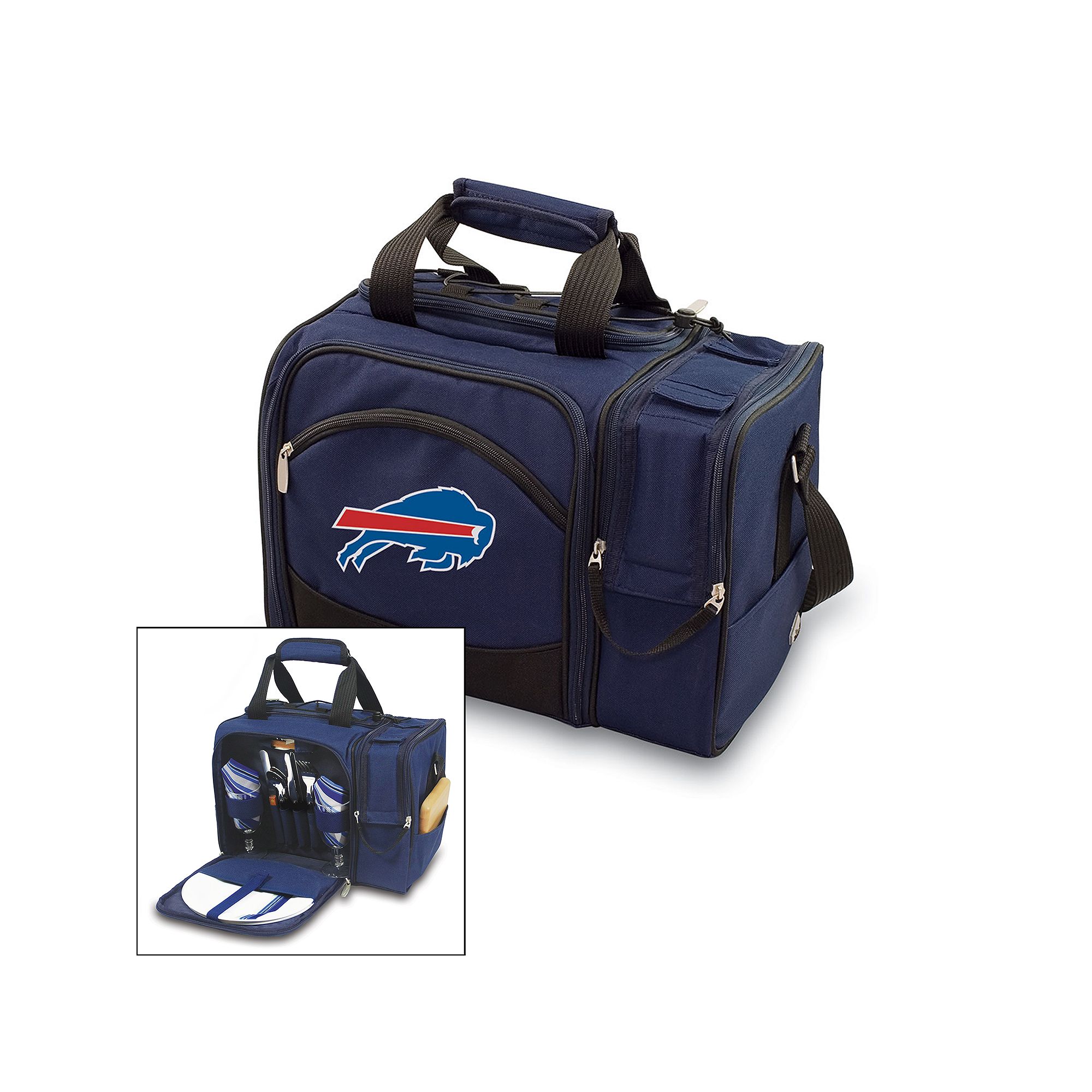 Picnic Time Buffalo Bills Malibu Insulated Picnic Cooler, Navy Blue