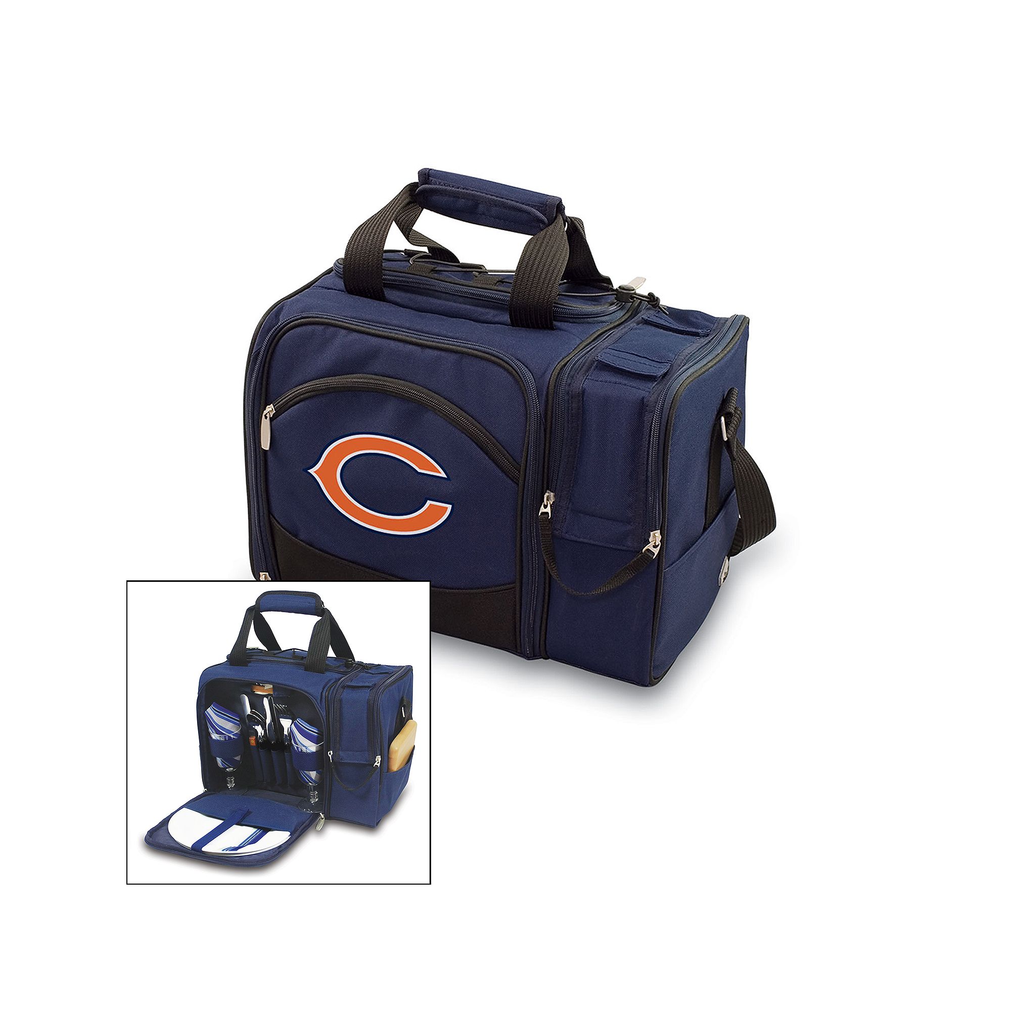 Picnic Time Chicago Bears Malibu Insulated Picnic Cooler, Navy Blue