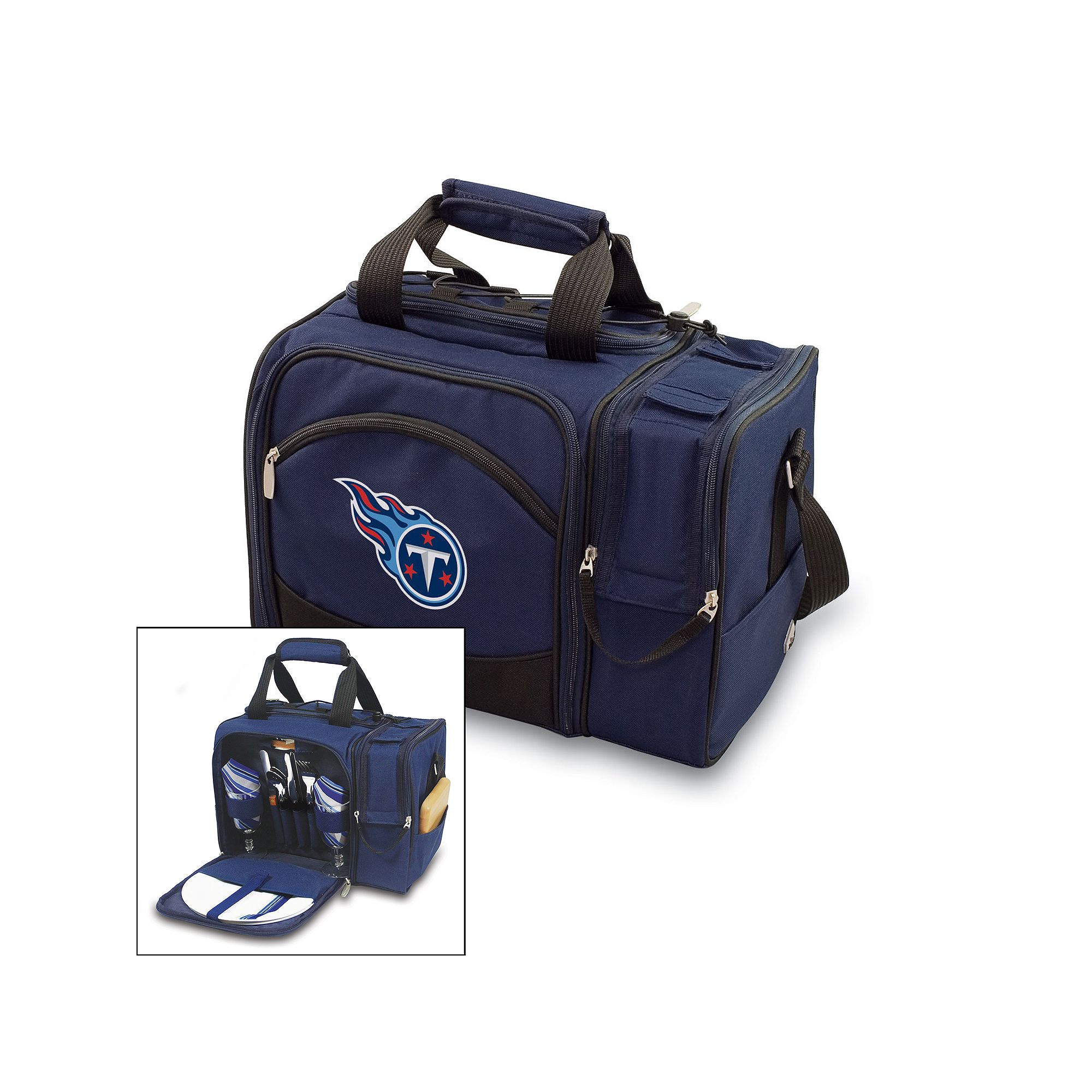 Picnic Time Tennessee Titans Malibu Insulated Picnic Cooler, Navy Blue