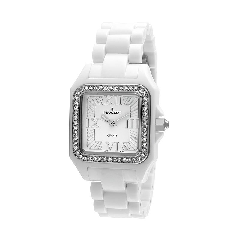 Peugeot Womens Ceramic Crystal Watch - PS4897WT, White