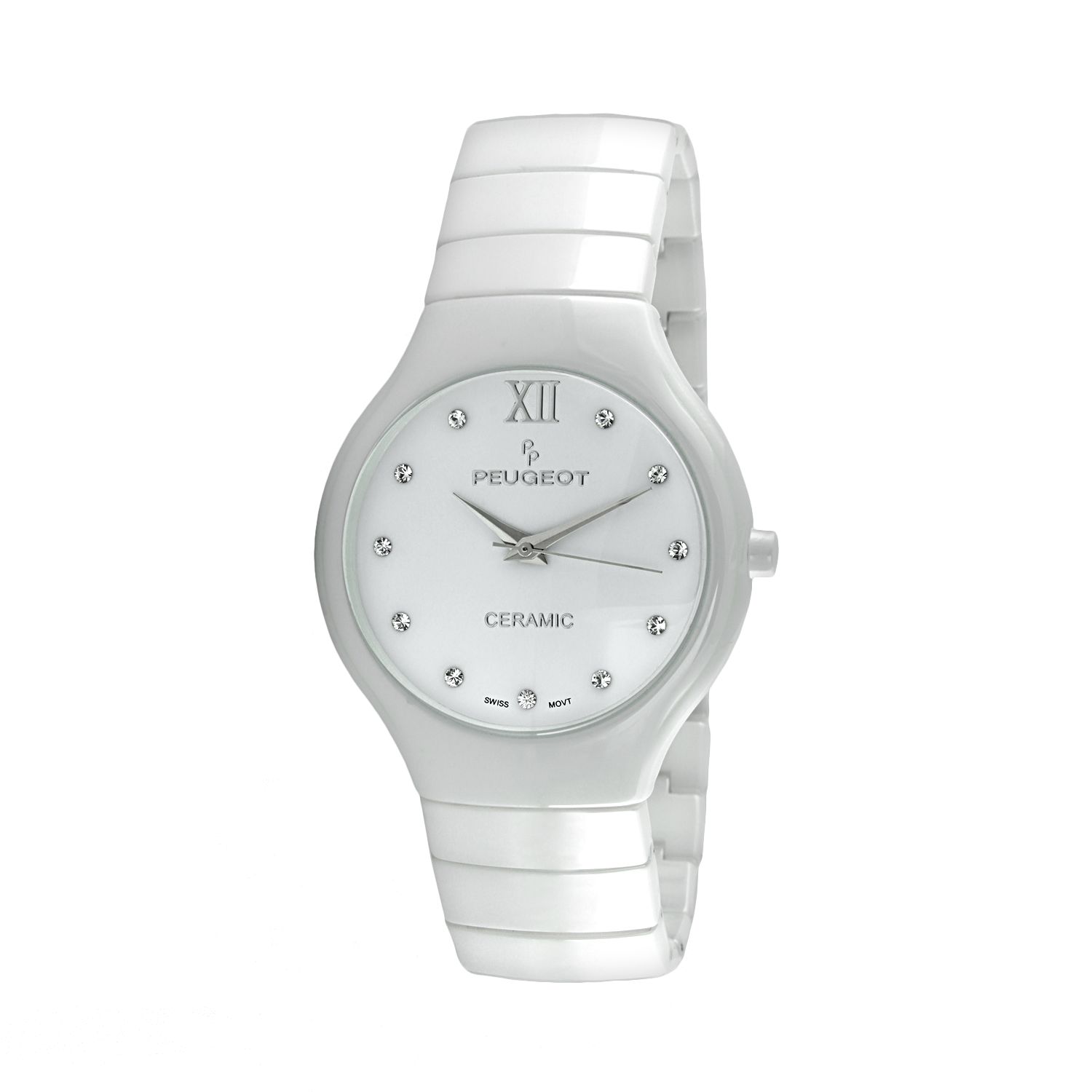 white ceramic women's watch