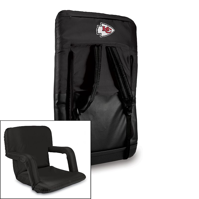 Picnic Time Kansas City Chiefs Ventura Portable Chair, Black