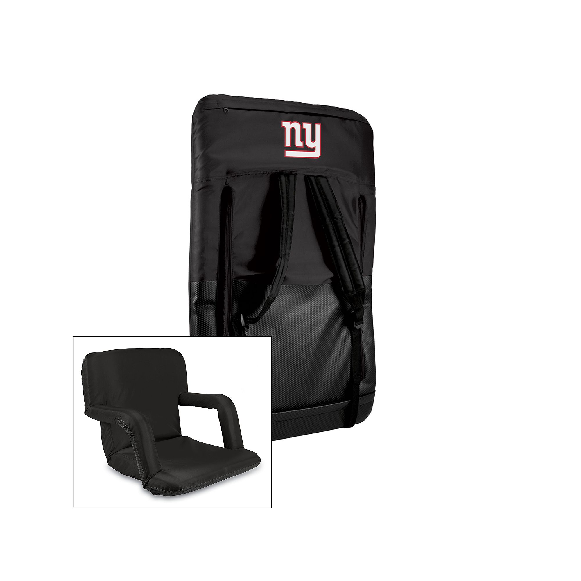 Picnic Time New York Giants Ventura Portable Chair, Black