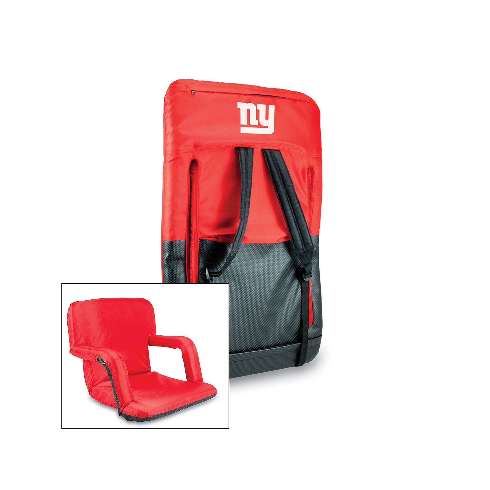 Picnic Time New York Giants Ventura Portable Chair, Red