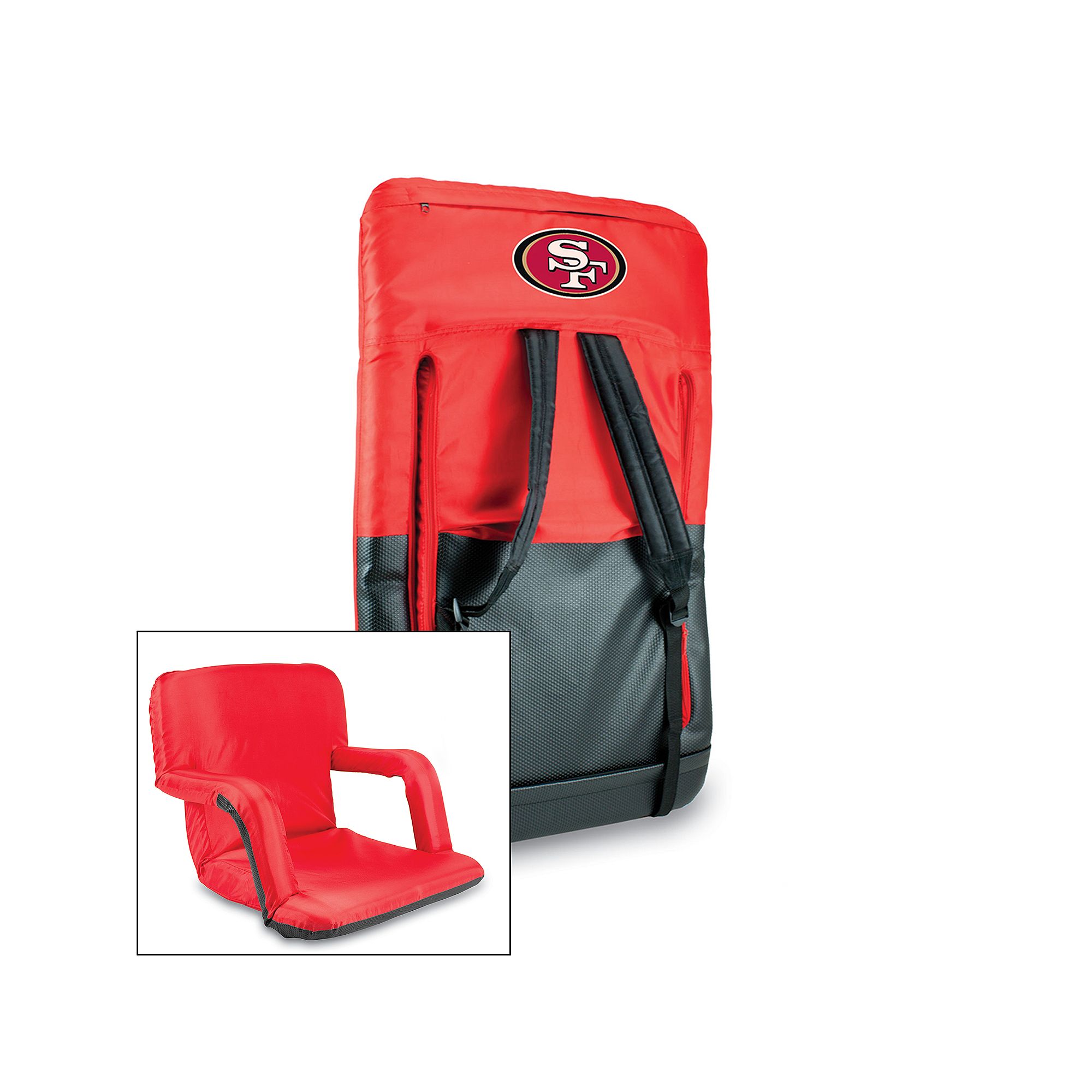 Picnic Time San Francisco 49ers Ventura Portable Chair, Red
