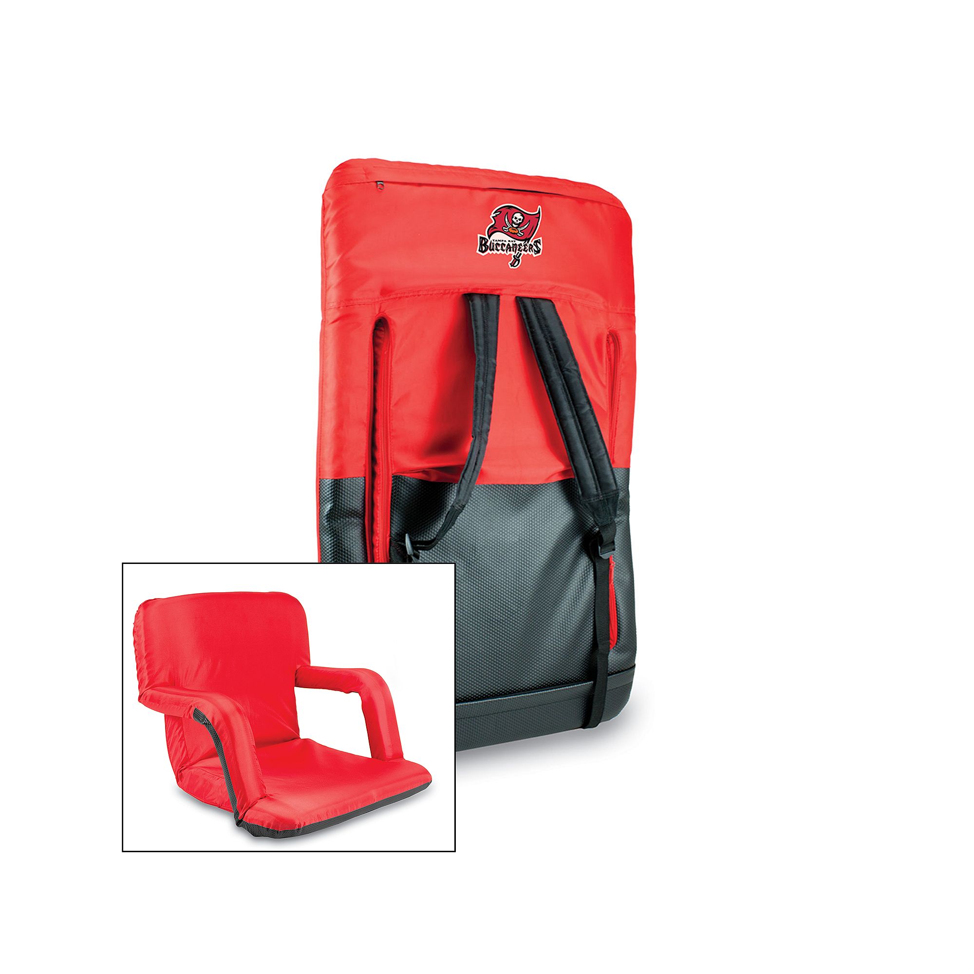 Picnic Time Tampa Bay Buccaneers Ventura Portable Chair, Red