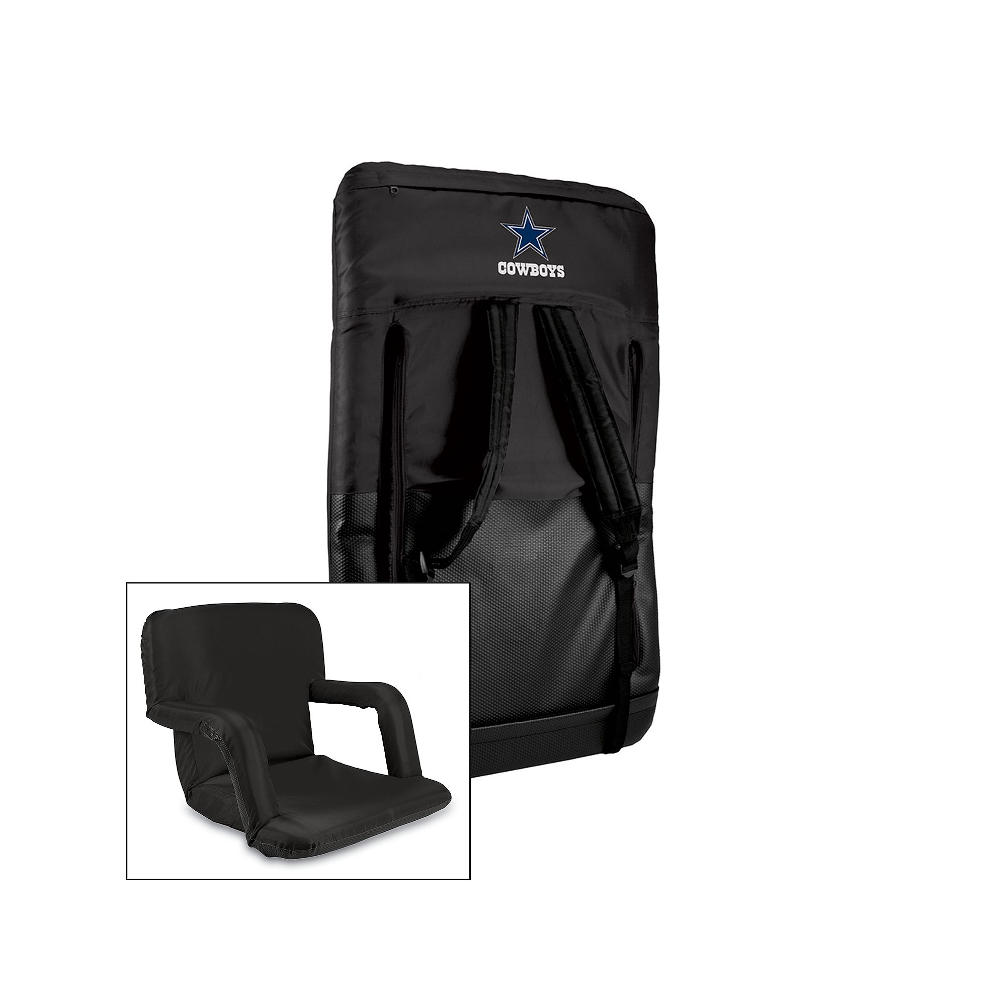Picnic Time Dallas Cowboys Ventura Portable Chair, Black