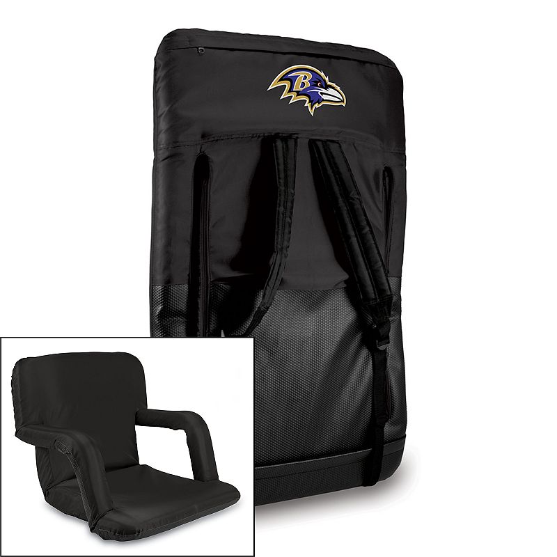 Picnic Time Baltimore Ravens Ventura Portable Chair, Black