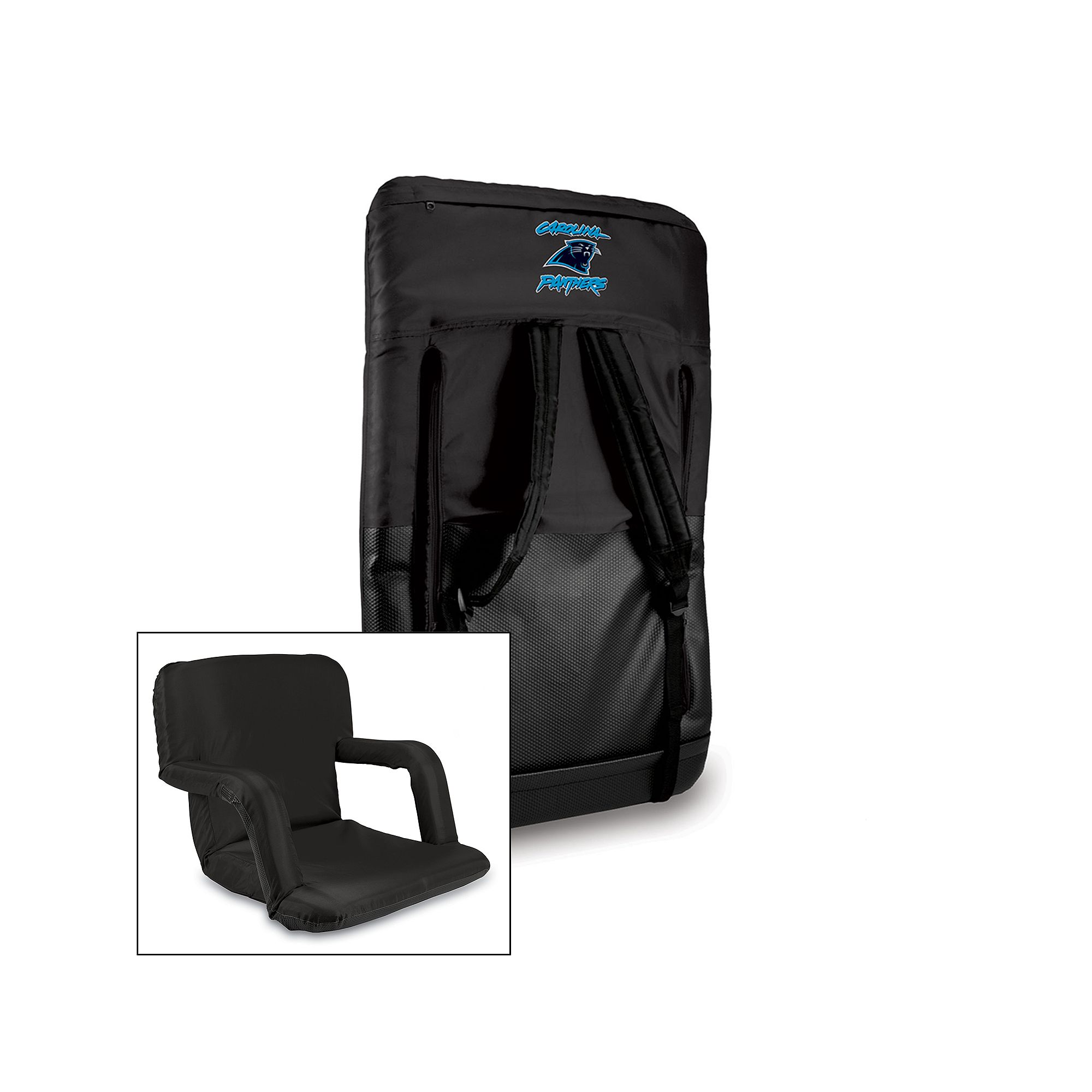 Picnic Time Carolina Panthers Ventura Portable Chair, Black
