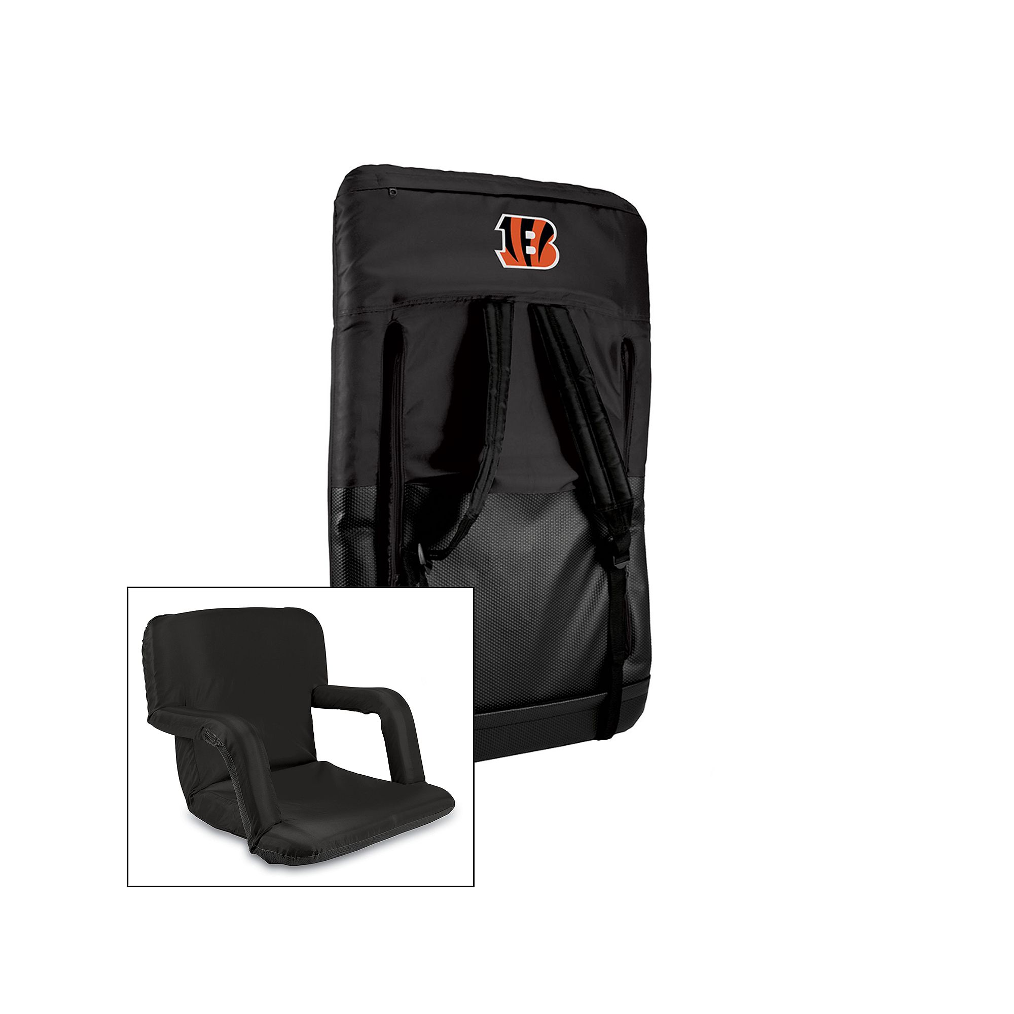 Picnic Time Cincinnati Bengals Ventura Portable Chair, Black