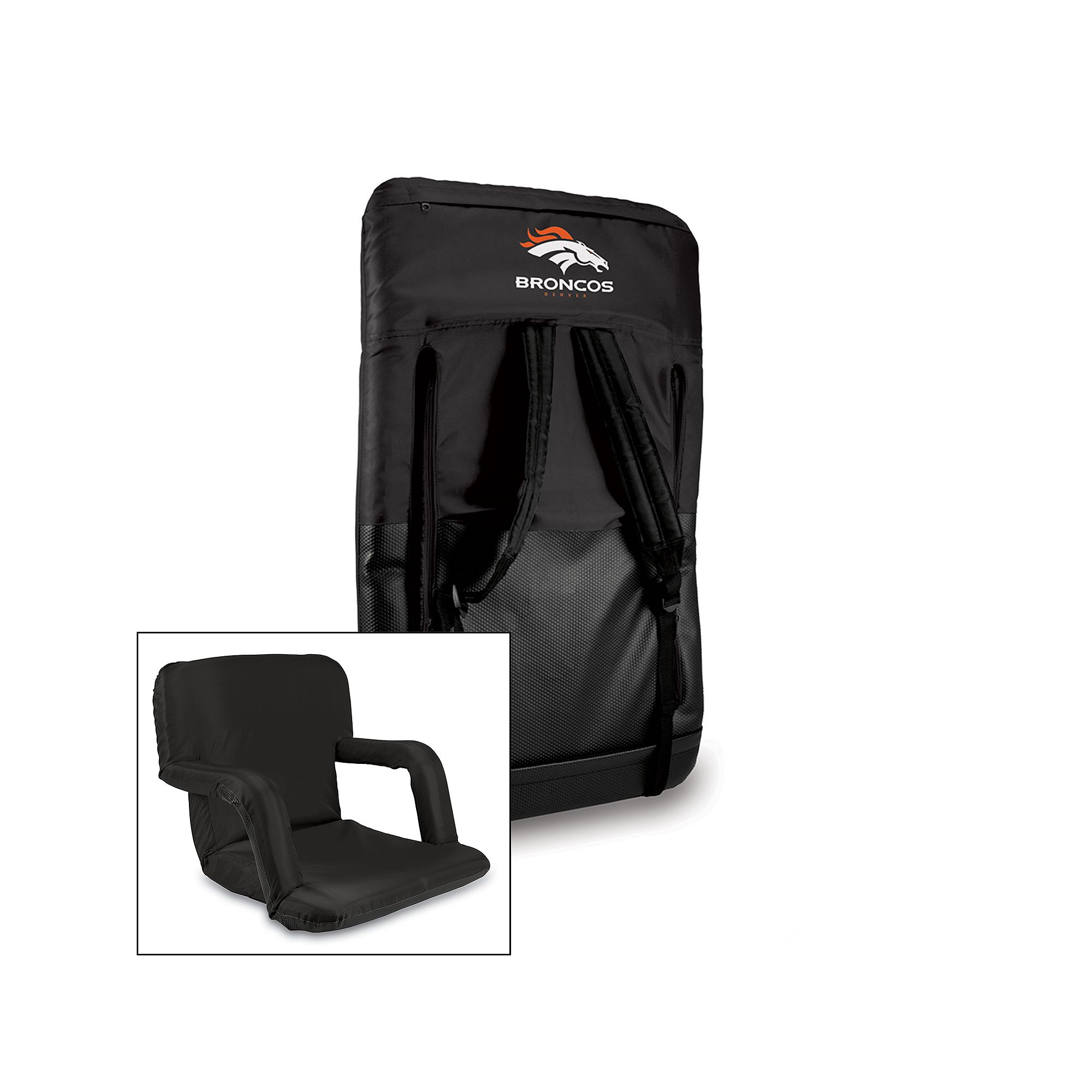Picnic Time Denver Broncos Ventura Portable Chair, Black
