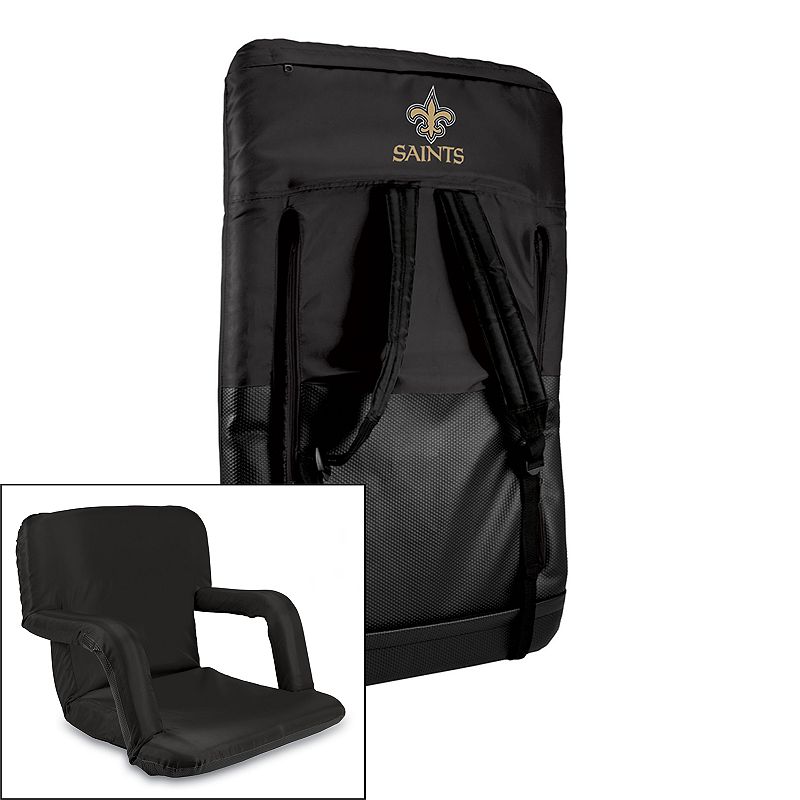 Picnic Time New Orleans Saints Ventura Portable Chair, Black
