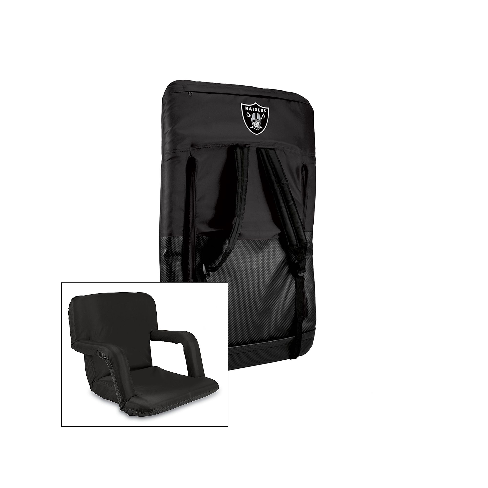 Picnic Time Oakland Raiders Ventura Portable Chair, Black