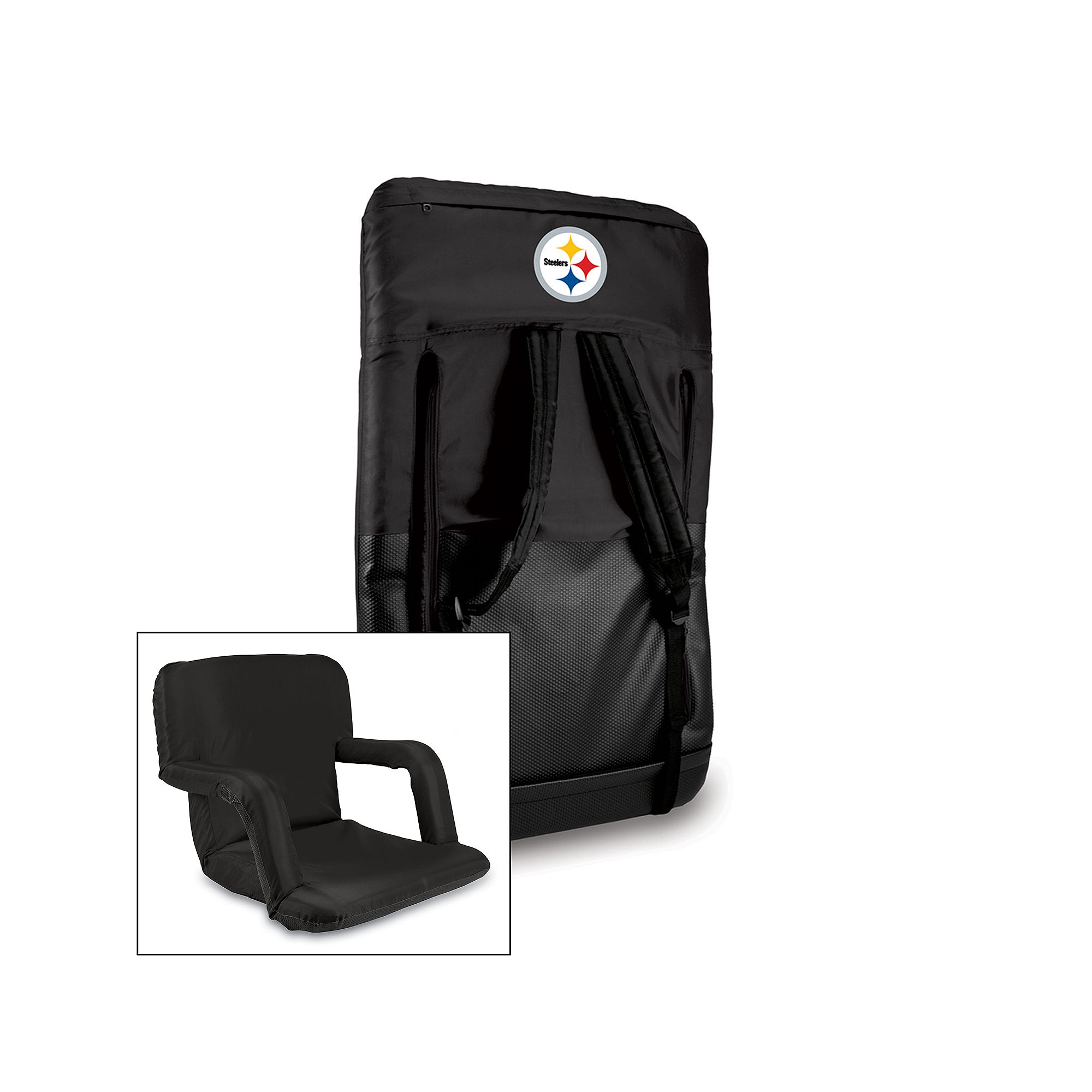 Picnic Time Pittsburgh Steelers Ventura Portable Chair, Black