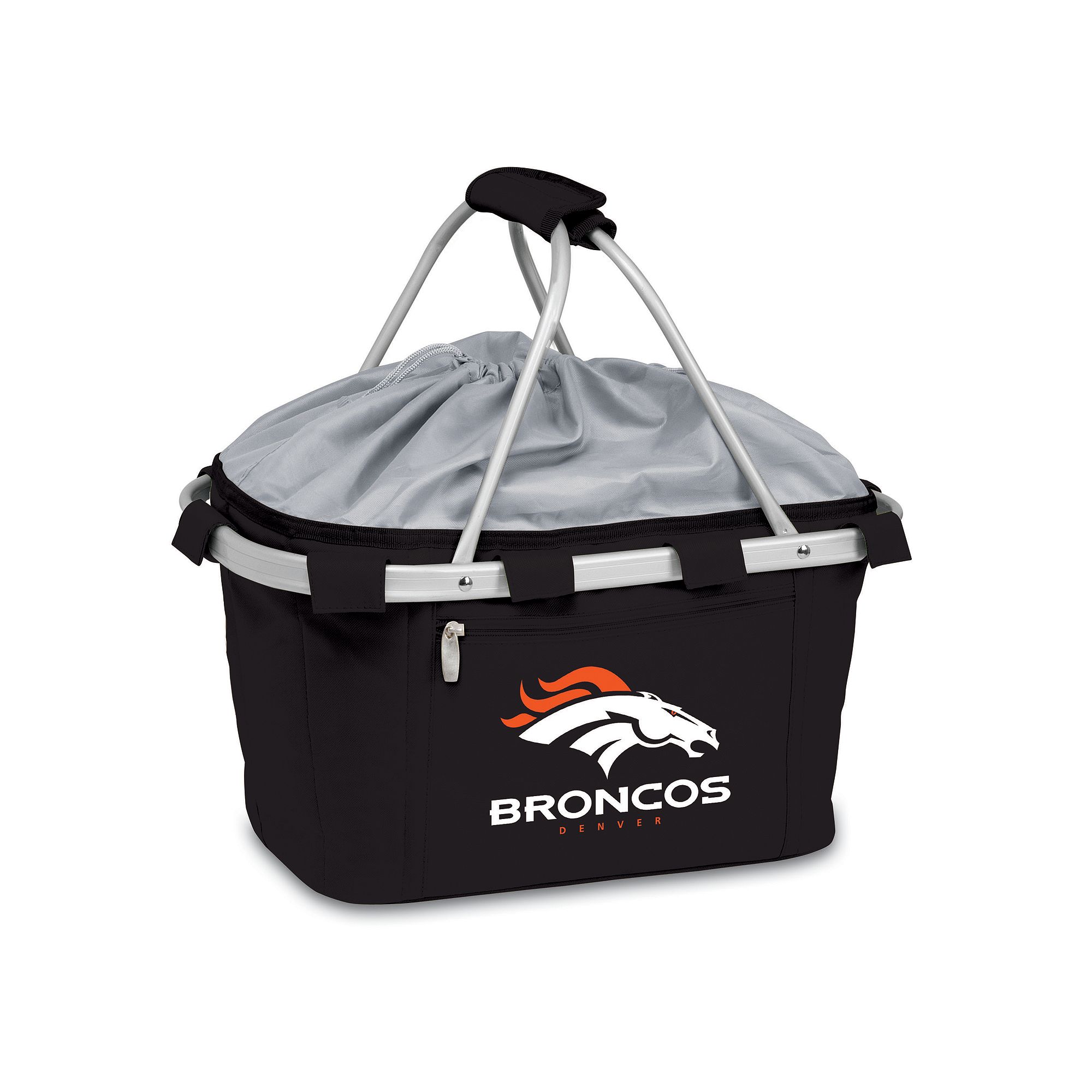 Picnic Time NFL Metro Insulated Picnic Basket, Denver Broncos Black