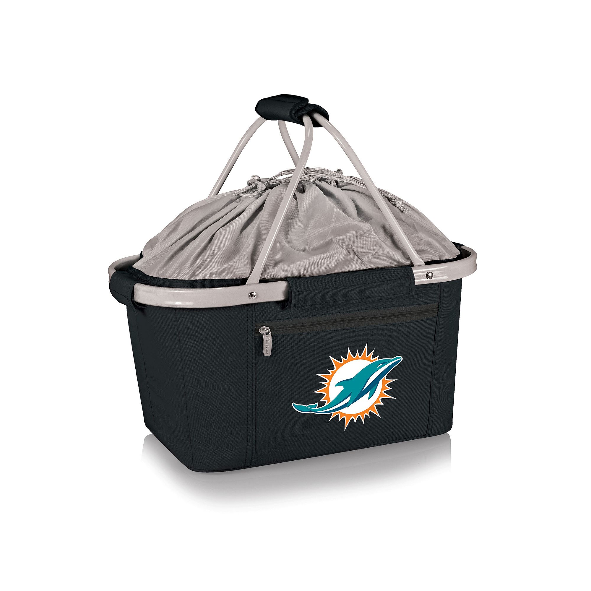 Picnic Time NFL Metro Insulated Picnic Basket, Miami Dolphins Black