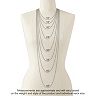 Lavish by TJM Sterling Silver Crystal Flower Pendant