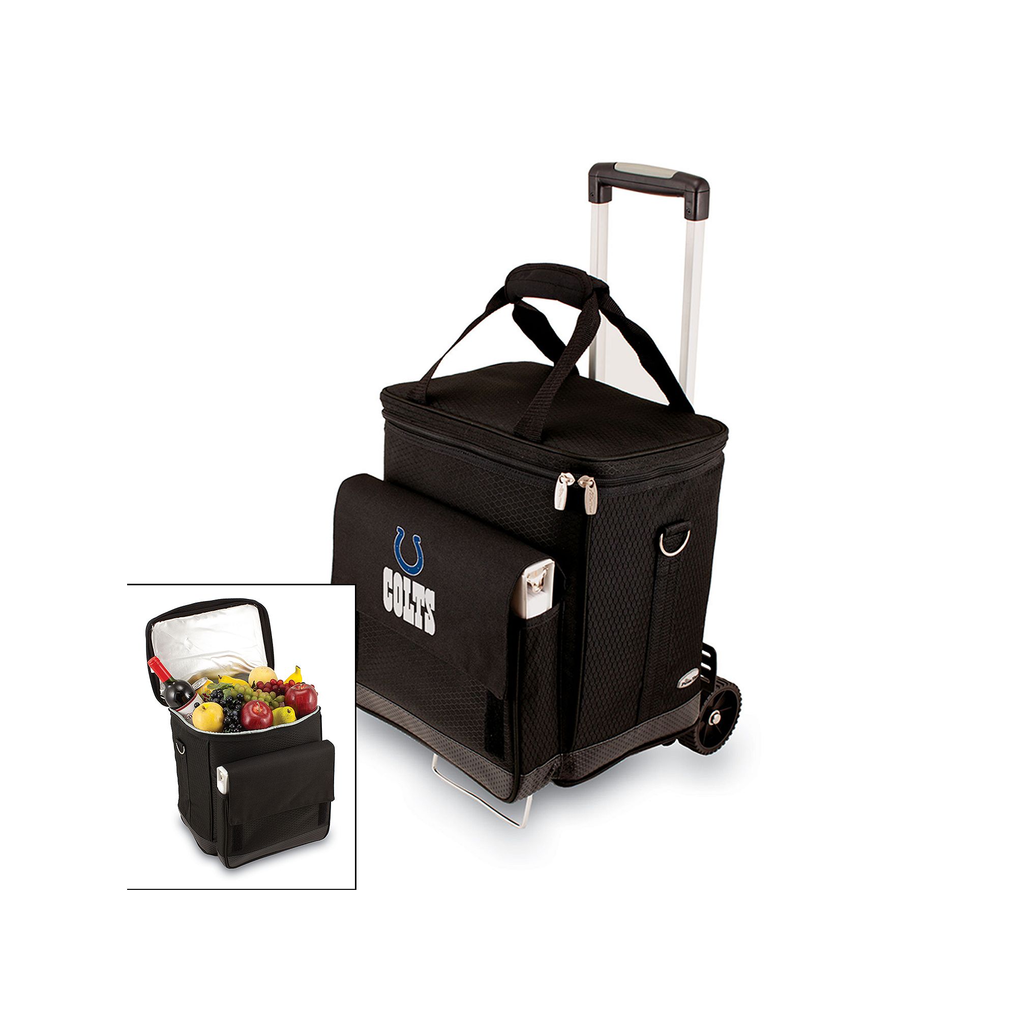Picnic Time Indianapolis Colts Cellar Insulated Wine Cooler & Hand Cart, Bl