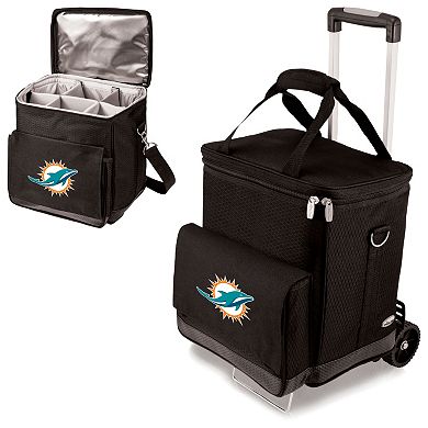 Picnic Time Miami Dolphins Cellar Insulated Wine Cooler and Hand Cart