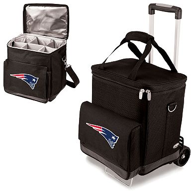 Picnic Time New England Patriots Cellar Insulated Wine Cooler and Hand Cart