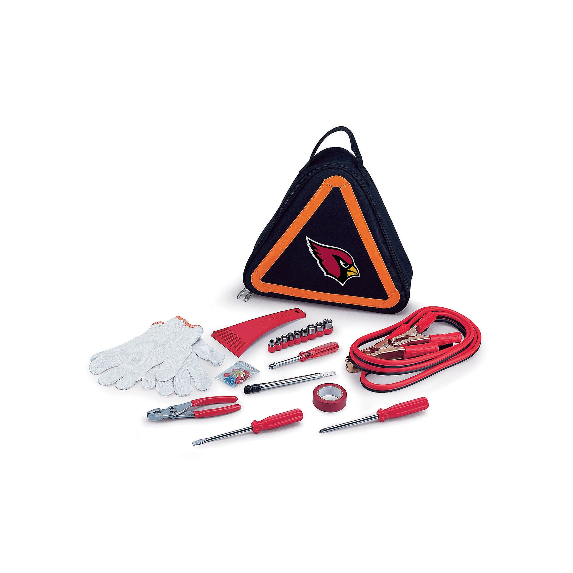 Picnic Time Arizona Cardinals Roadside Emergency Kit, Black