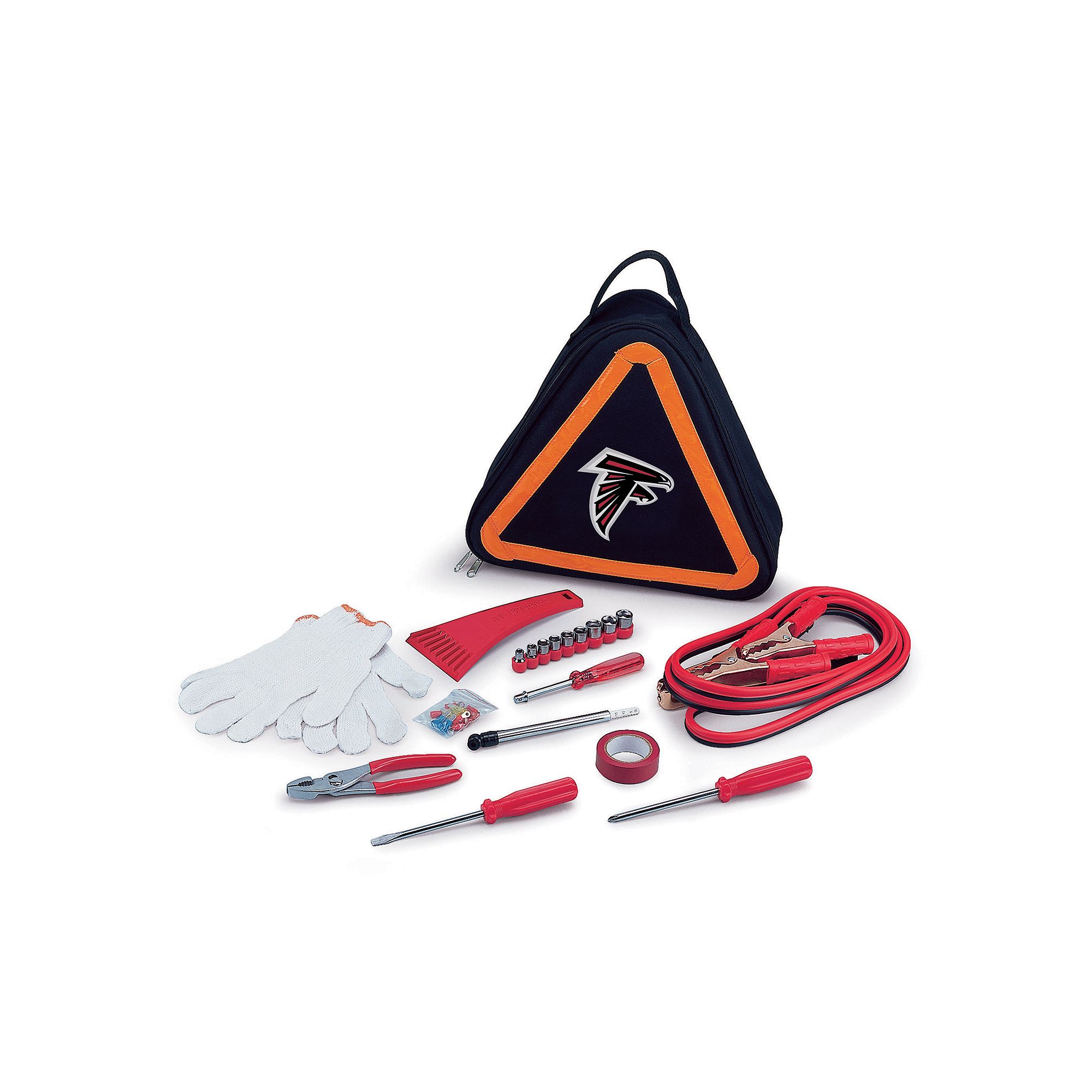 Picnic Time Atlanta Falcons Roadside Emergency Kit, Black