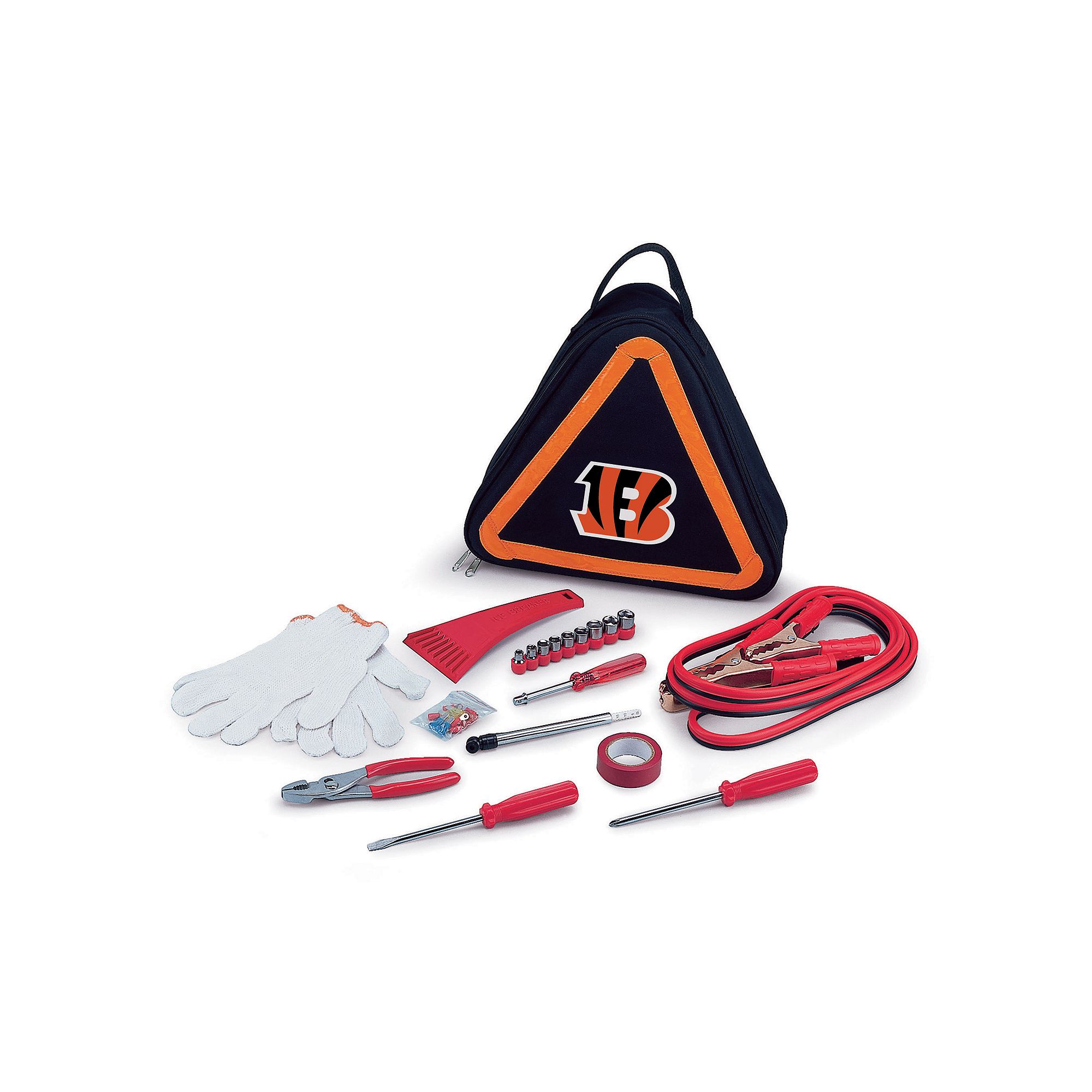Picnic Time Cincinnati Bengals Roadside Emergency Kit, Black