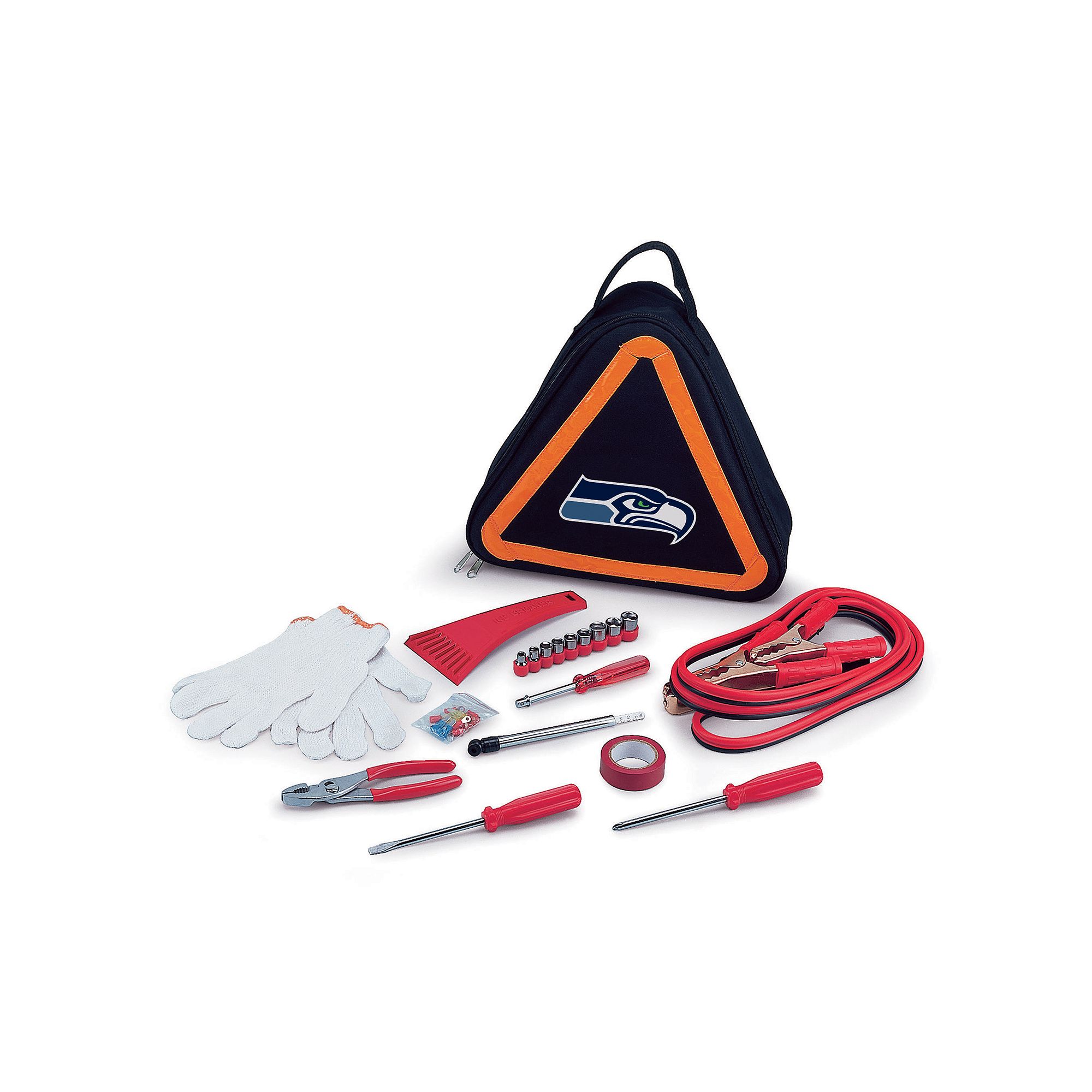 Picnic Time Seattle Seahawks Roadside Emergency Kit, Black