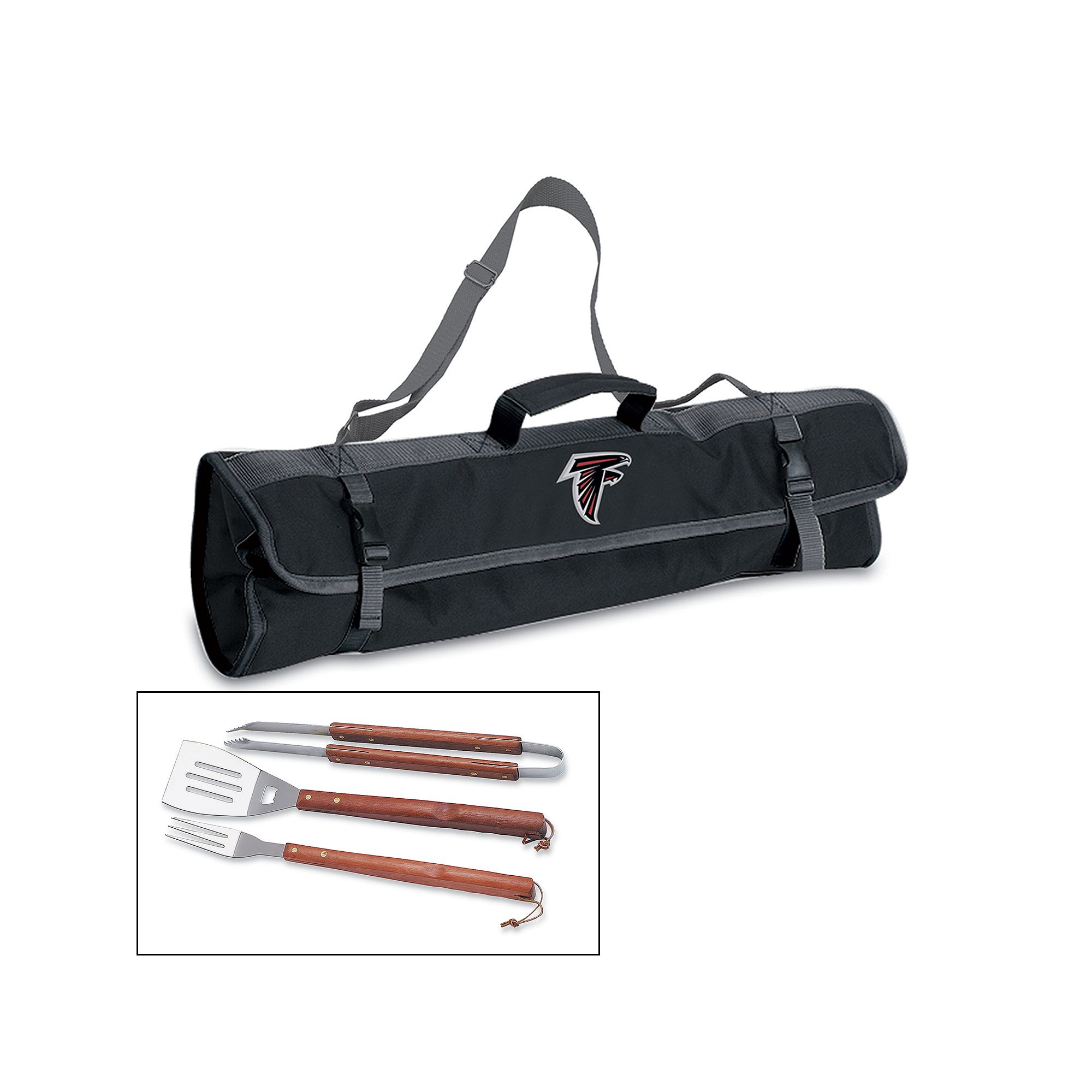 Picnic Time Atlanta Falcons 4-pc. Barbecue Tote Set, Black