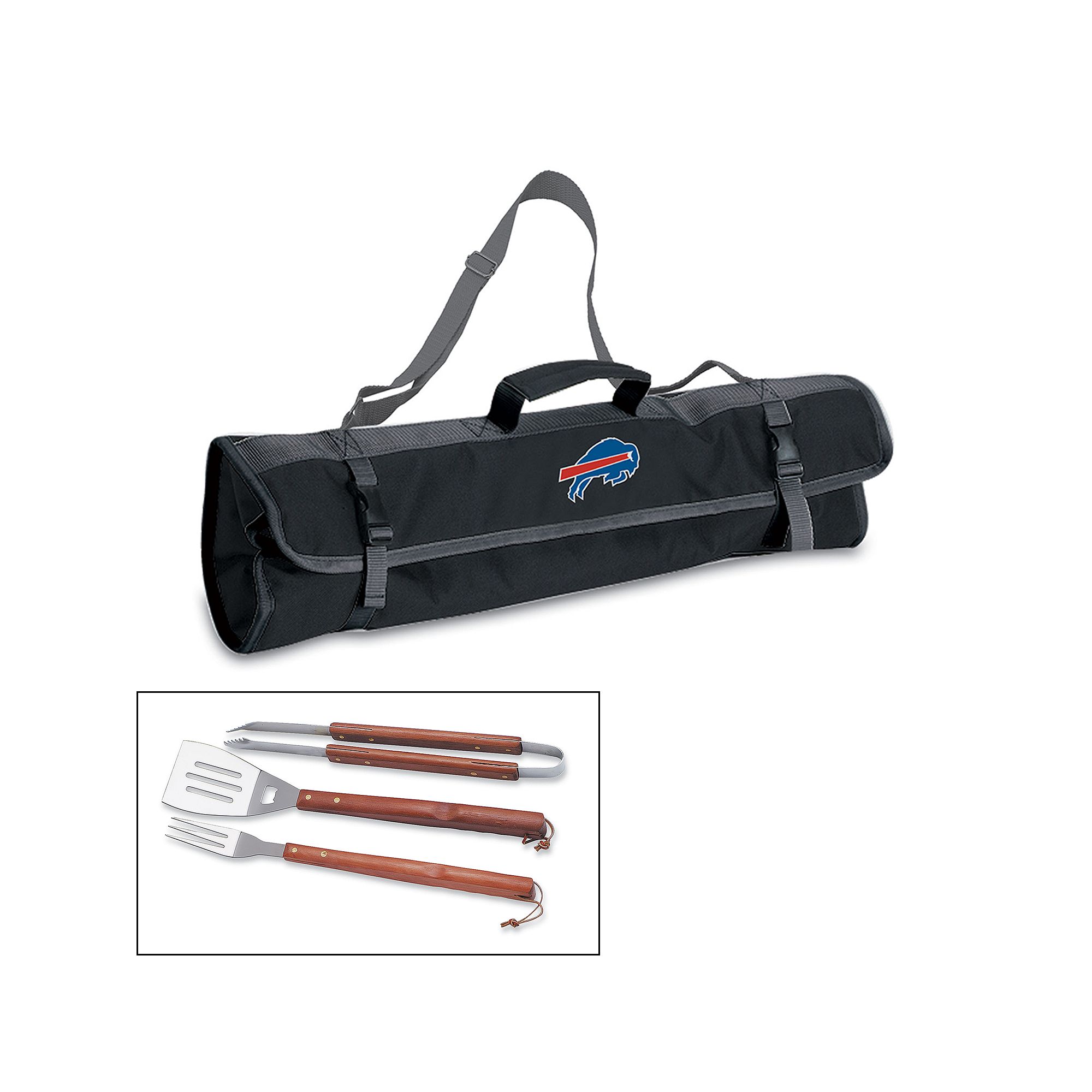Picnic Time Buffalo Bills 4-pc. Barbecue Tote Set, Black