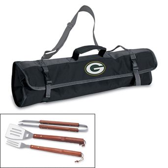 Picnic Time Green Bay Packers 4 pc Barbecue Tote Set