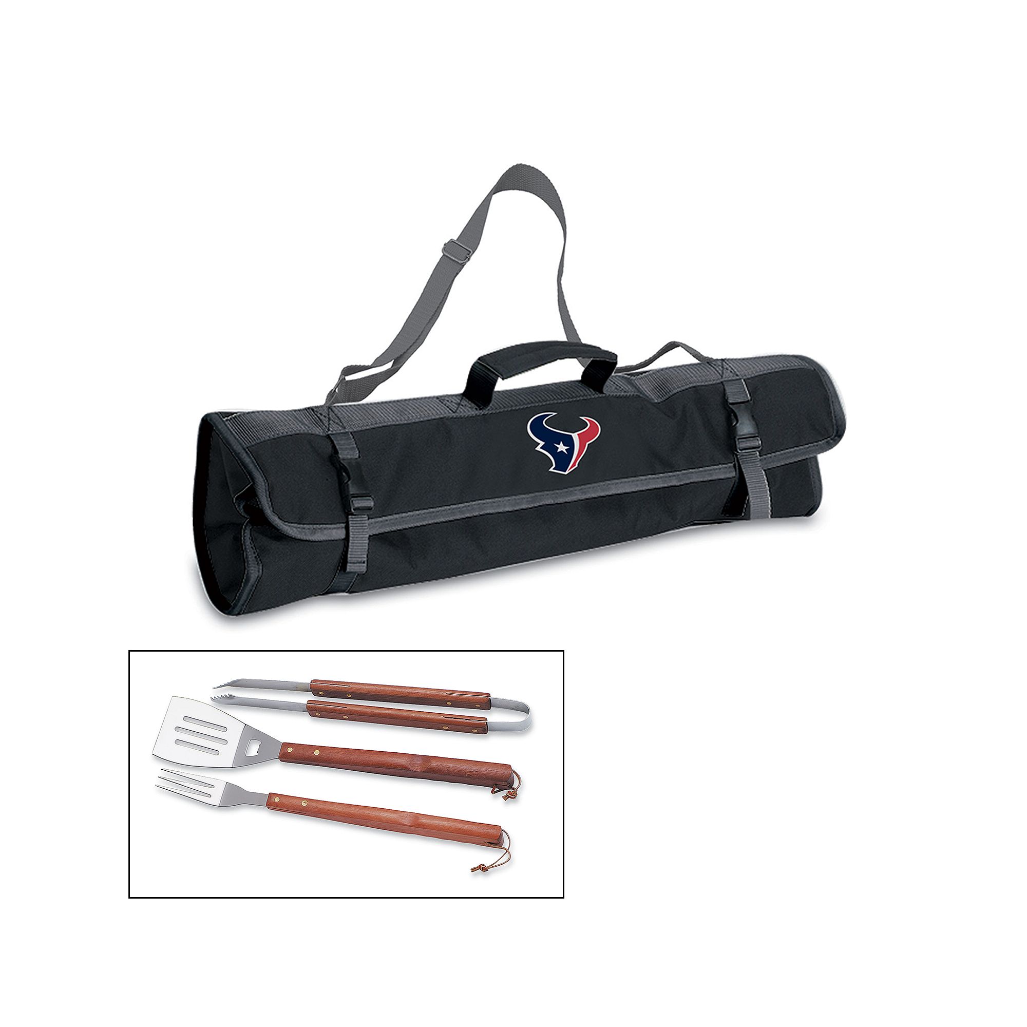 Picnic Time Houston Texans 4-pc. Barbecue Tote Set, Black