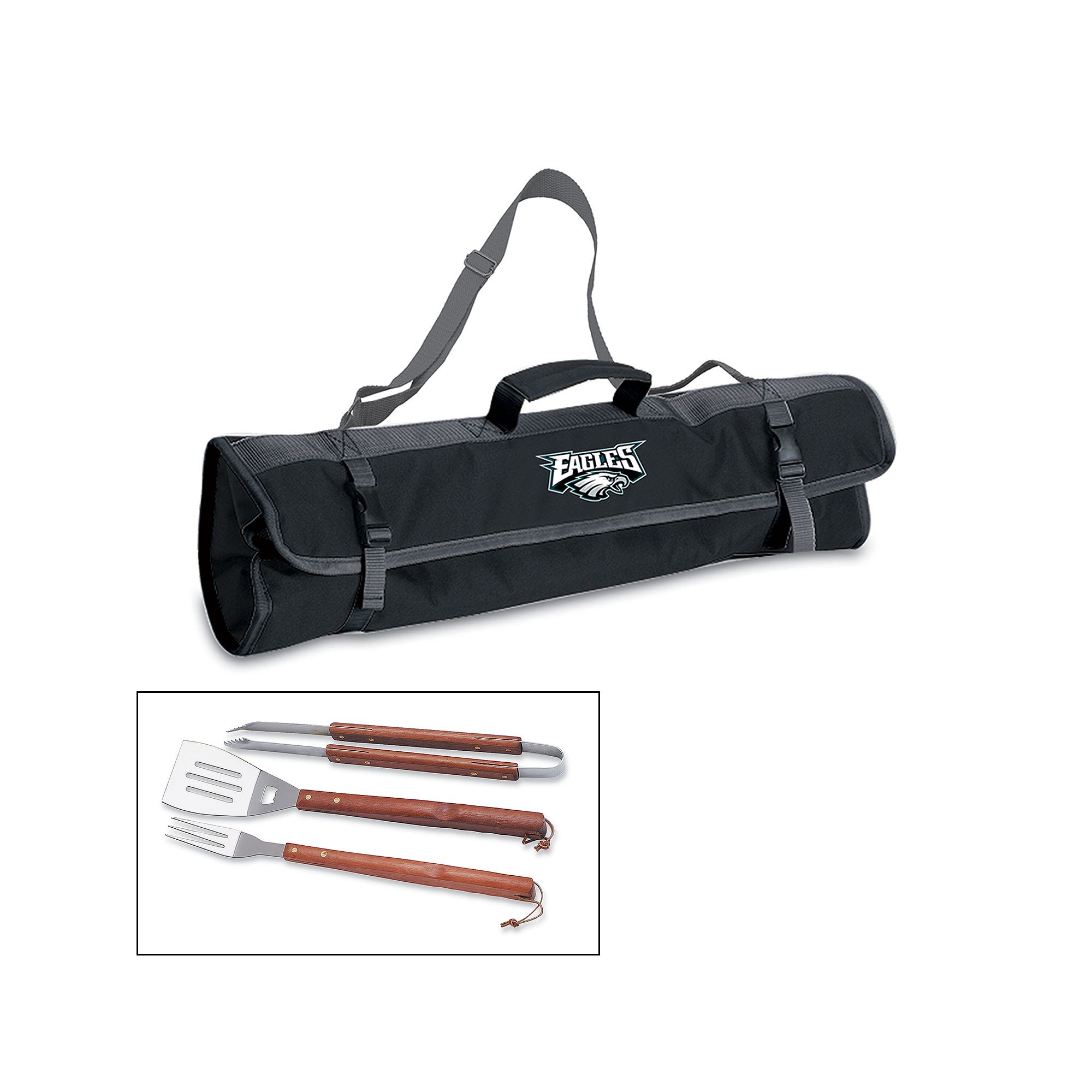 Picnic Time Philadelphia Eagles 4-pc. Barbecue Tote Set, Black