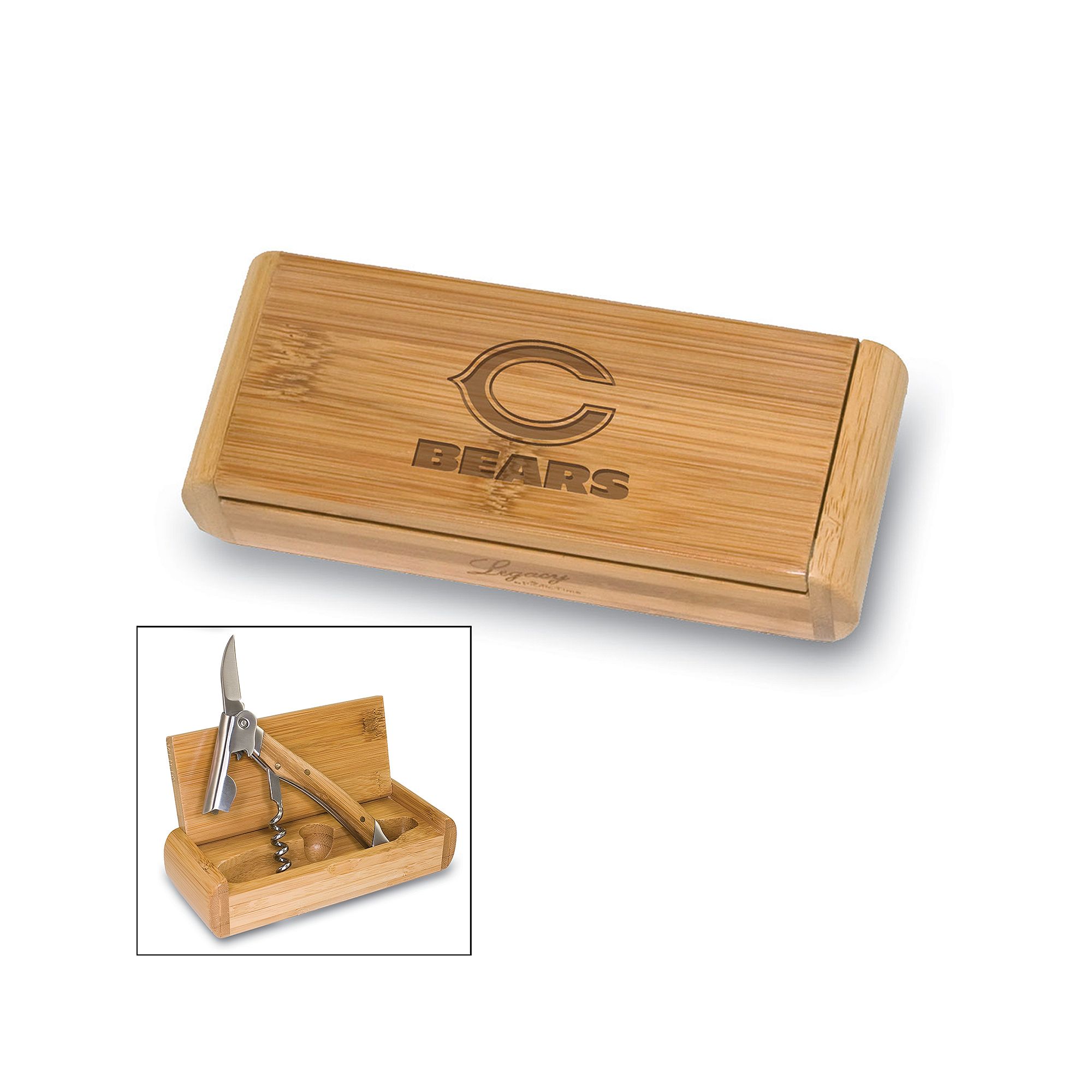 Picnic Time Chicago Bears Elan Corkscrew Set, Brown
